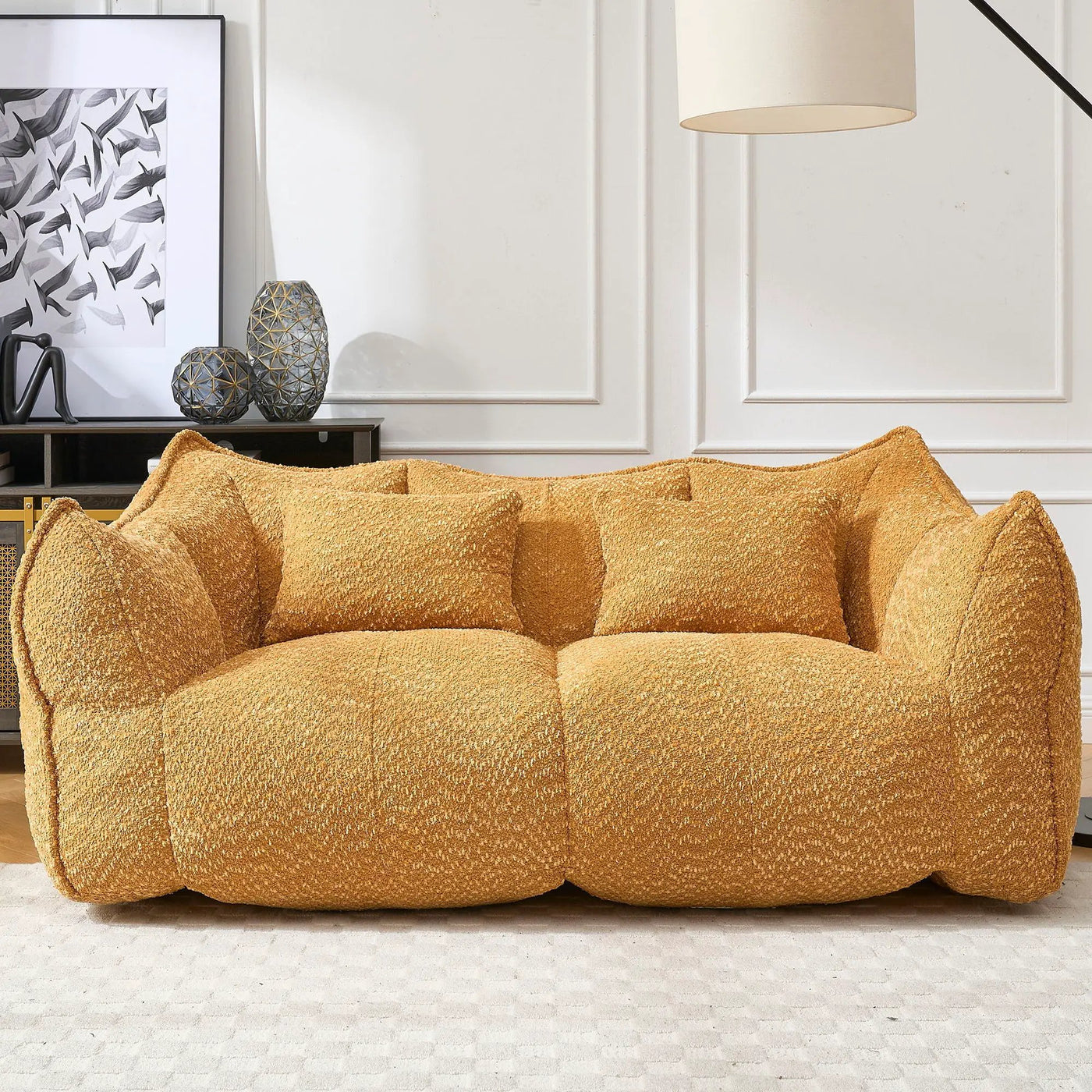 Comfortable Dual Beanbag Chair With High Resilience Foam Core For 2 People by HouseOfZazla