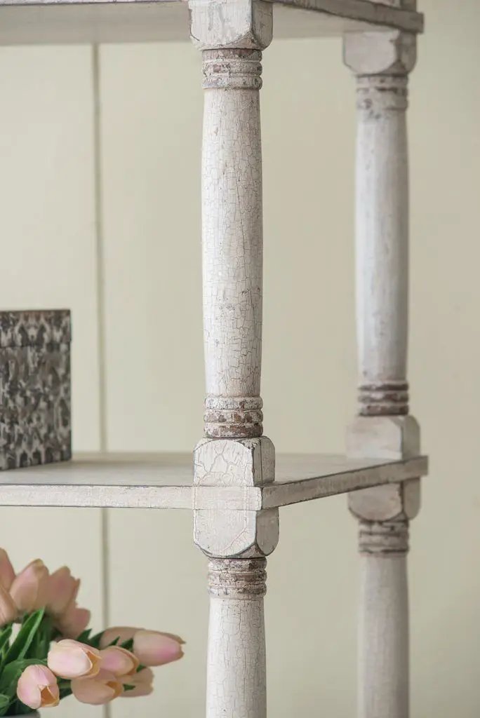 Adela - French Country Bookcase Display Storage Shelf Etageres - Antique White by Unique Piece Furniture