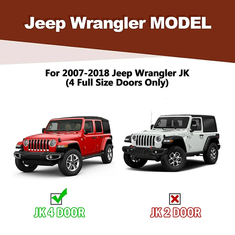 Running Boards for 07-18 Jeep Wrangler JK JKU 4 Doors by HouseOfZazla