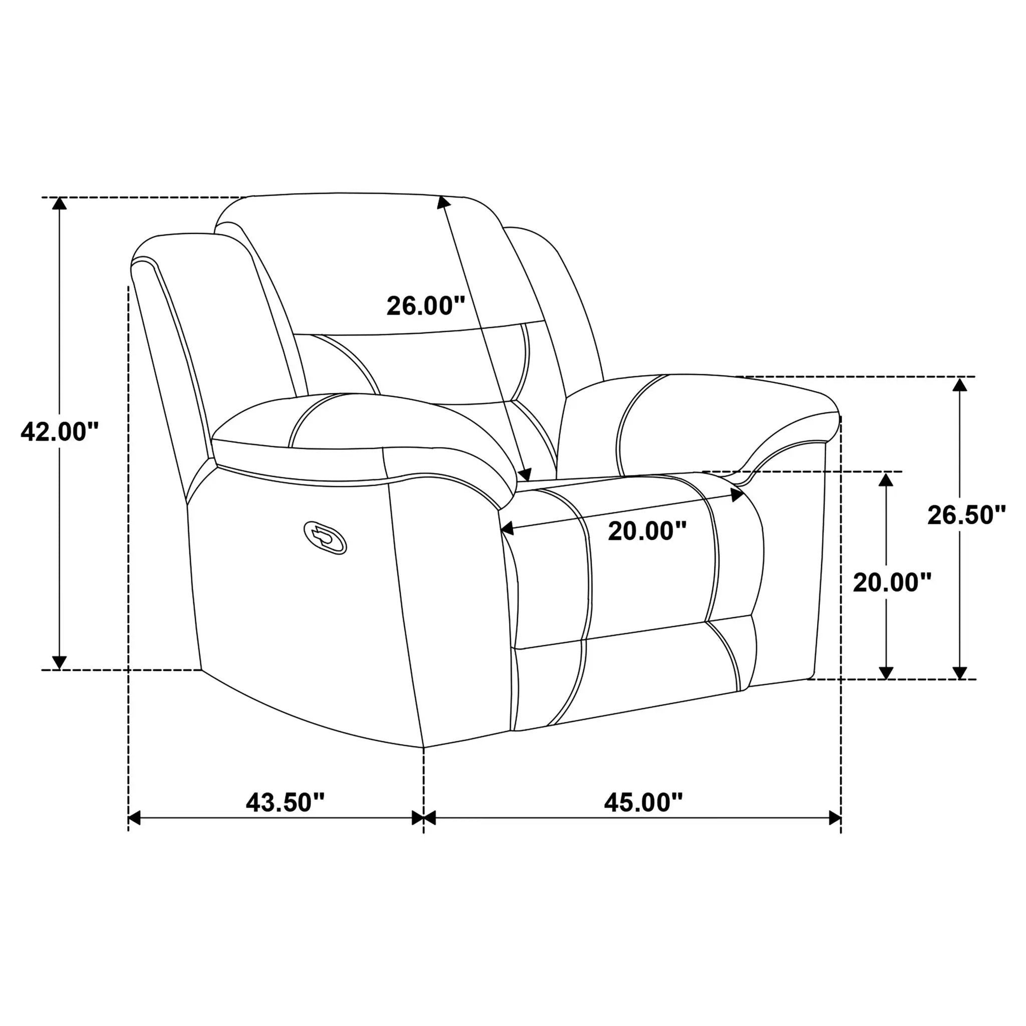 Sebring - Upholstered Glider Recliner Chair With Manual Recline And Smooth Gliding Motion - Gray by Unique Piece Furniture