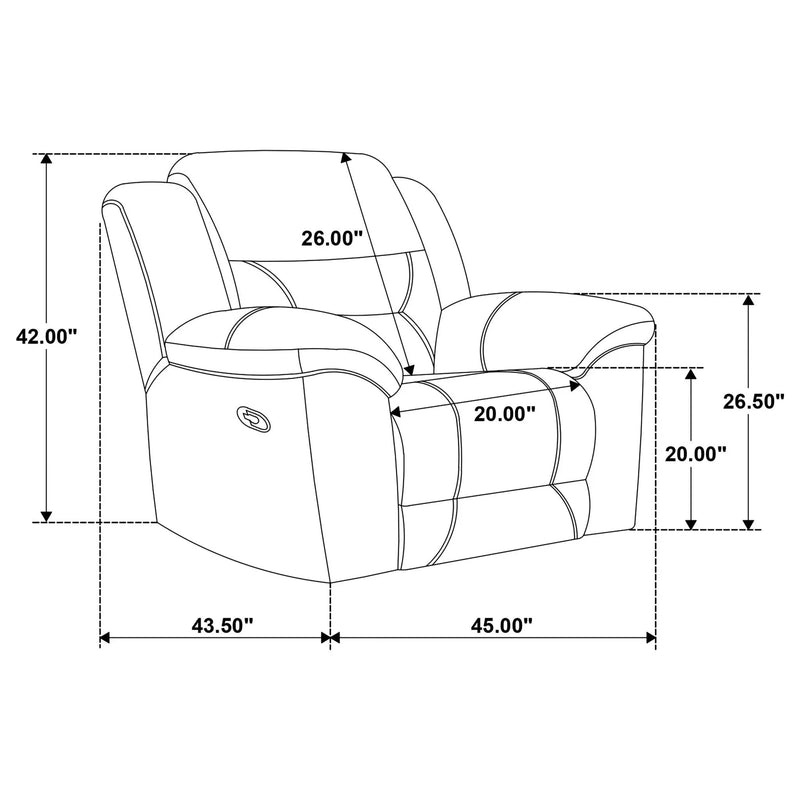 Sebring - Upholstered Glider Recliner Chair With Manual Recline And Smooth Gliding Motion - Gray by Unique Piece Furniture