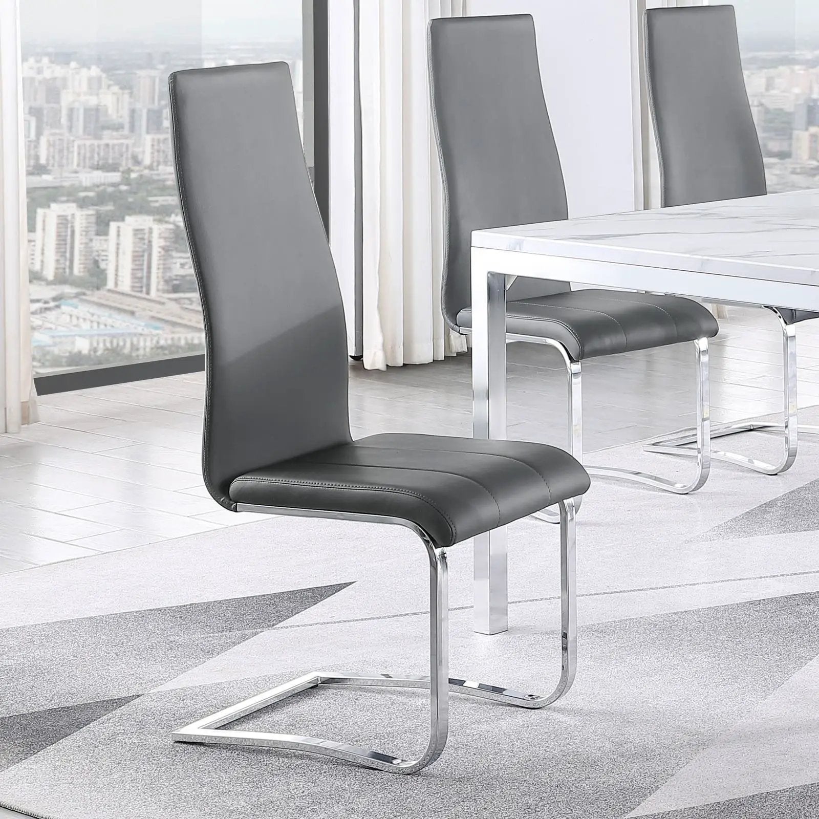 High Back Side Chairs Dining Chairs With Padded Upholstery (Set of 4) by HouseOfZazla
