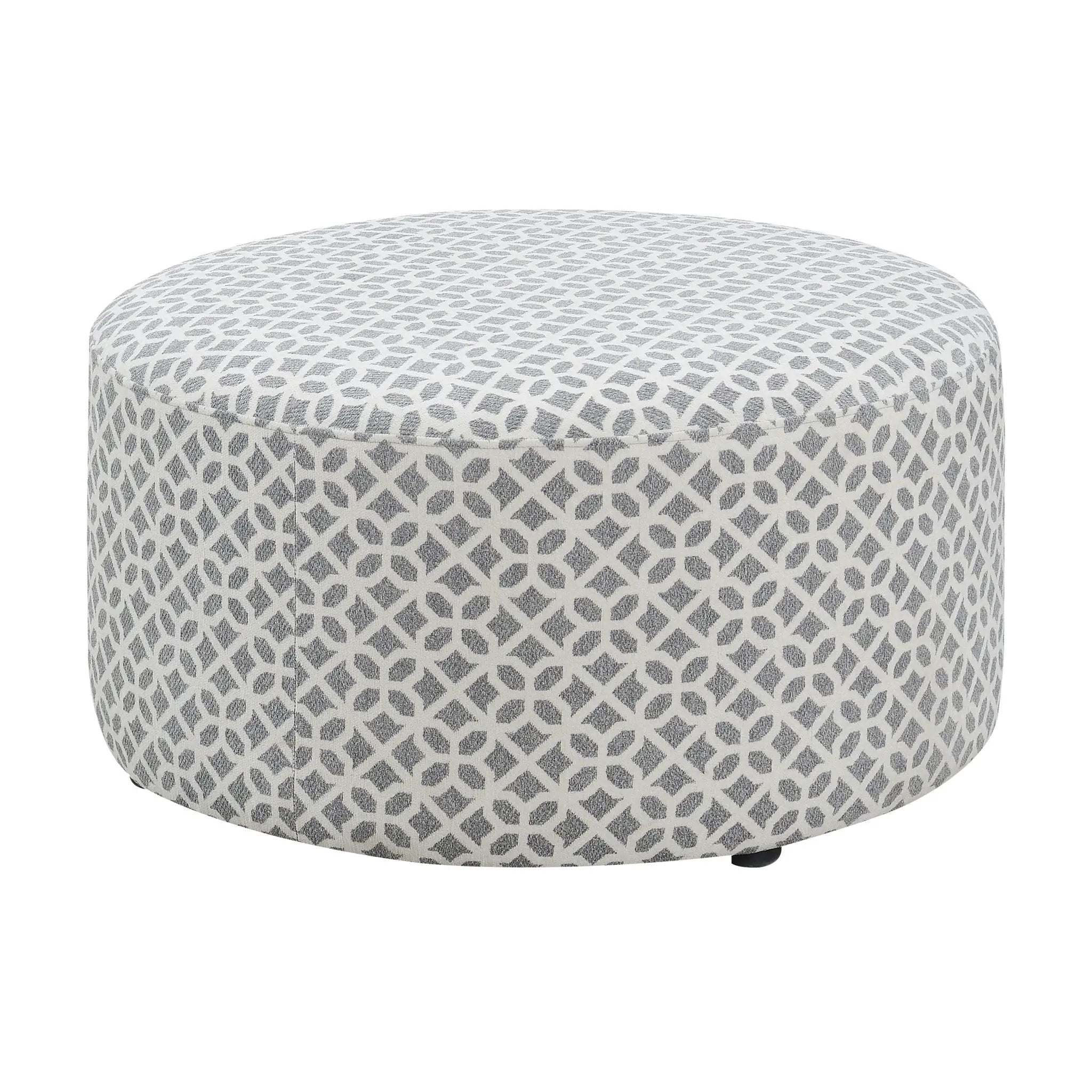 Round Ottoman - Gray by Unique Piece Furniture