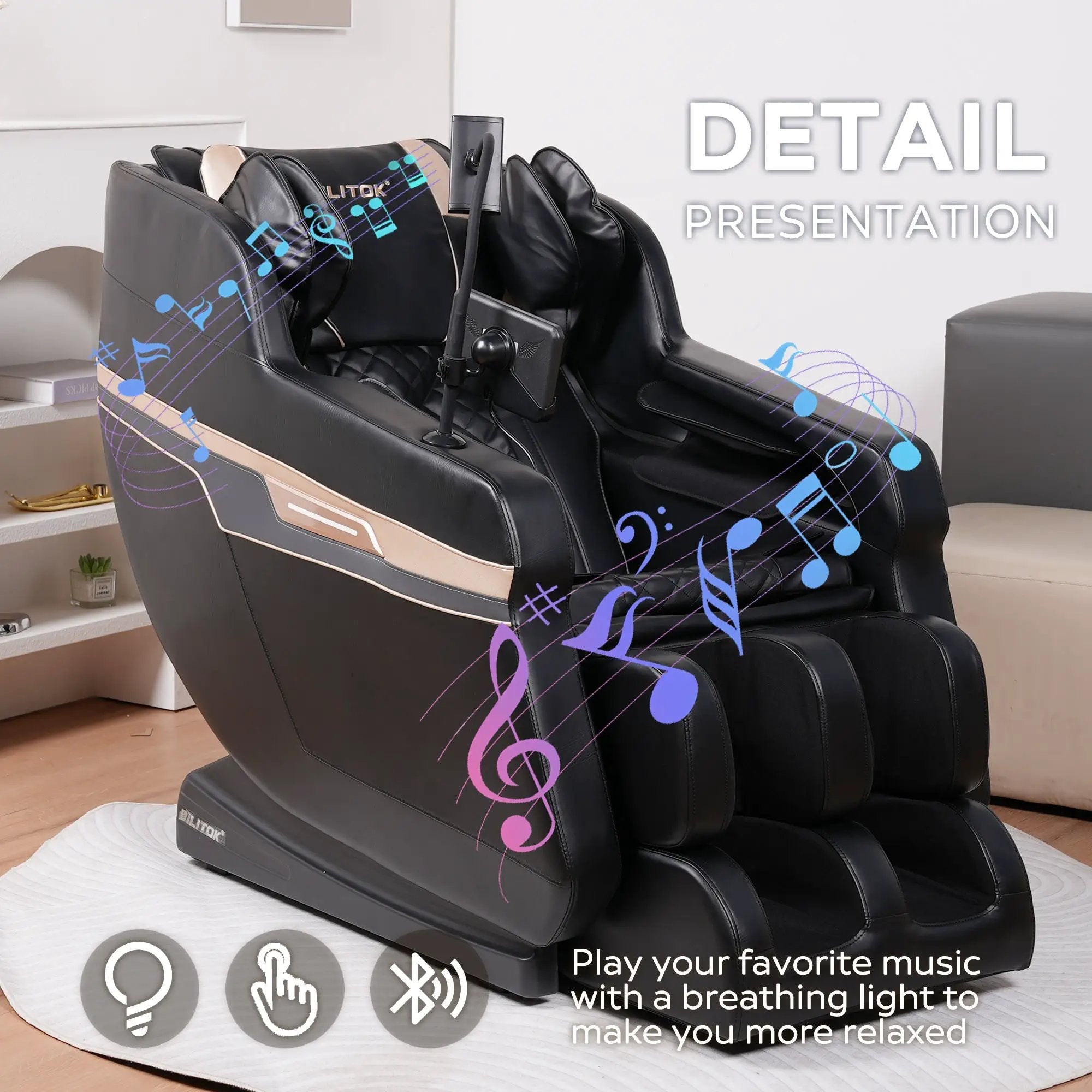 Massage Chair Recliner With Zero Gravity and Full Body Air Pressure by HouseOfZazla