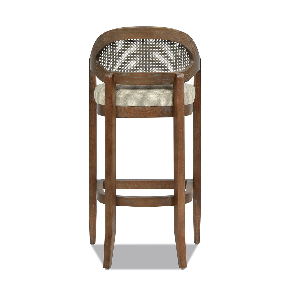 Mid-Century Modern Cane Back Counter Stool with Barrel Back - Beige, Black, or Light Brown, photo 16 of 40