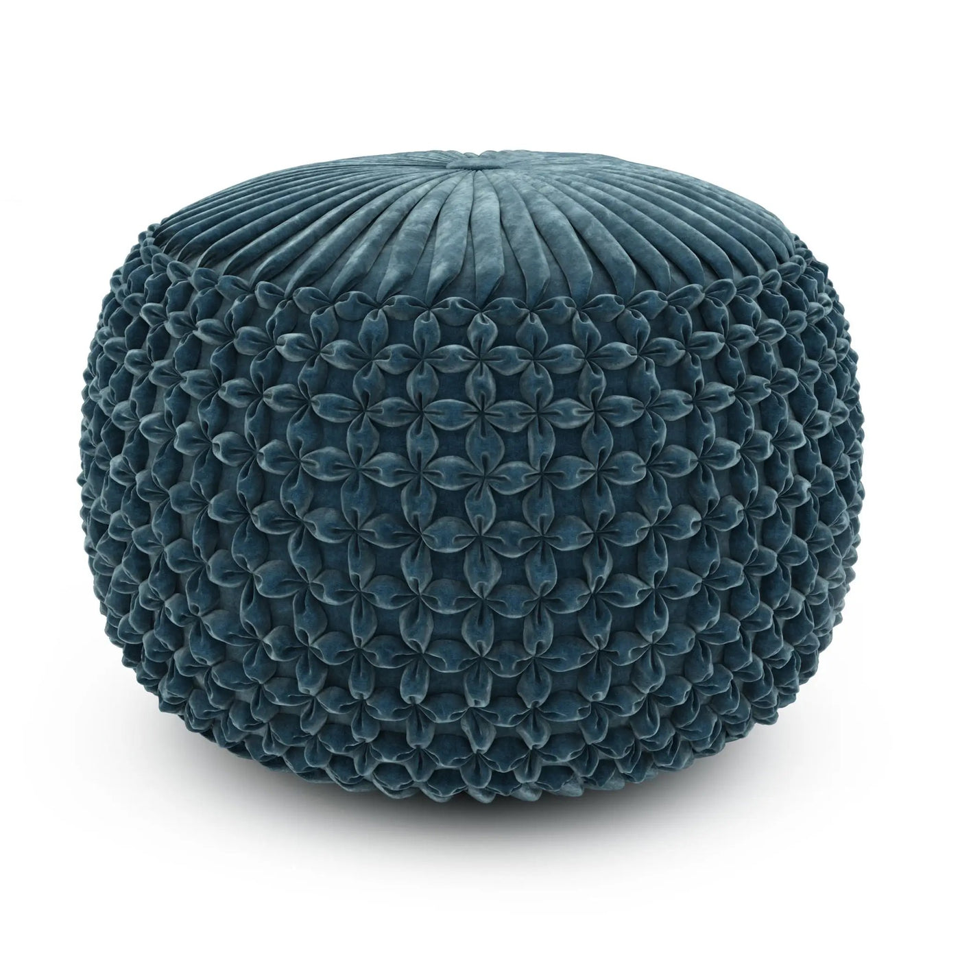 Renee - Handcrafted Round Pouf by HouseOfZazla