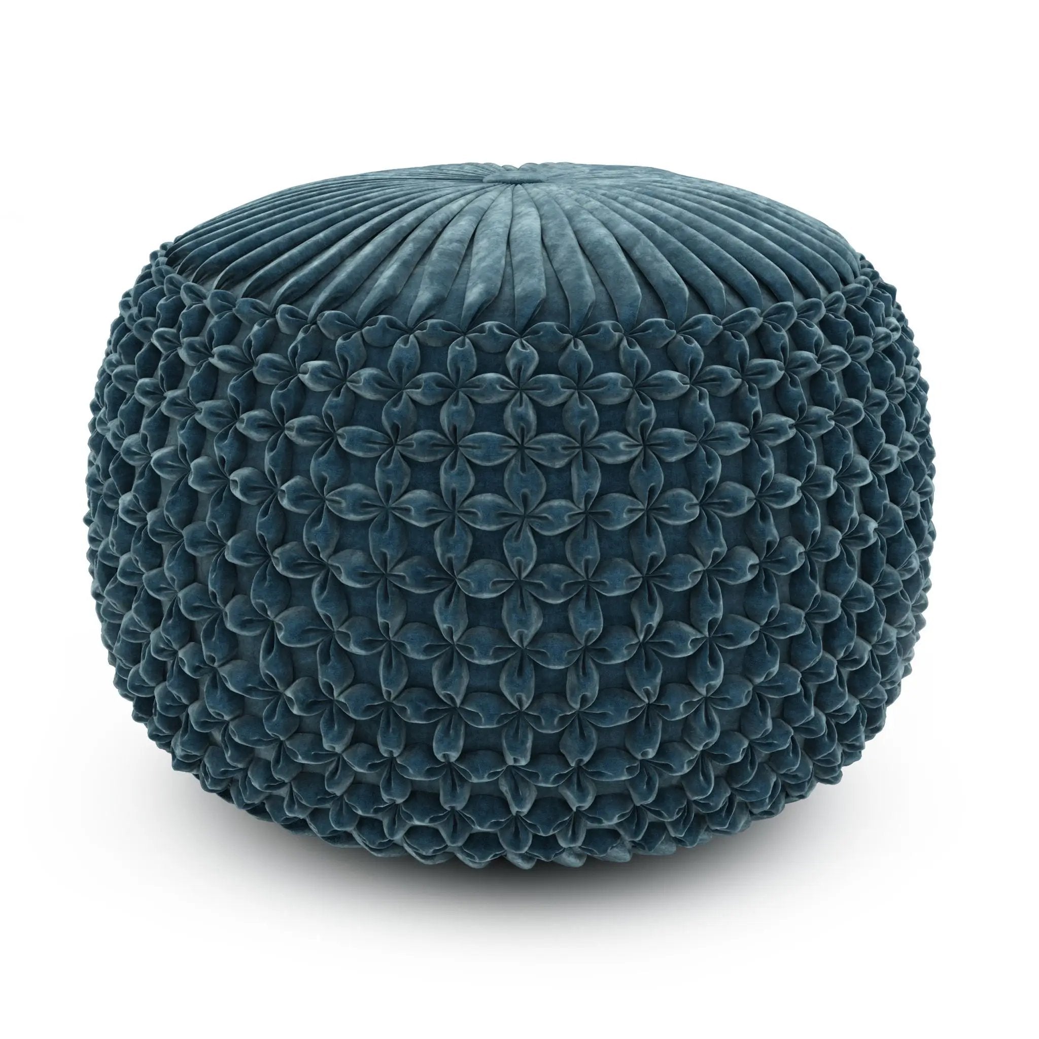 Renee - Handcrafted Round Pouf by HouseOfZazla