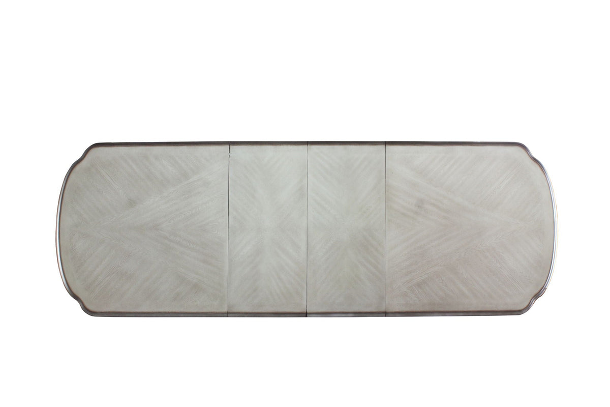 Dresden Elegant Dining Table with Wood Construction - Pearl Silver or Dark Brown, photo 5 of 12