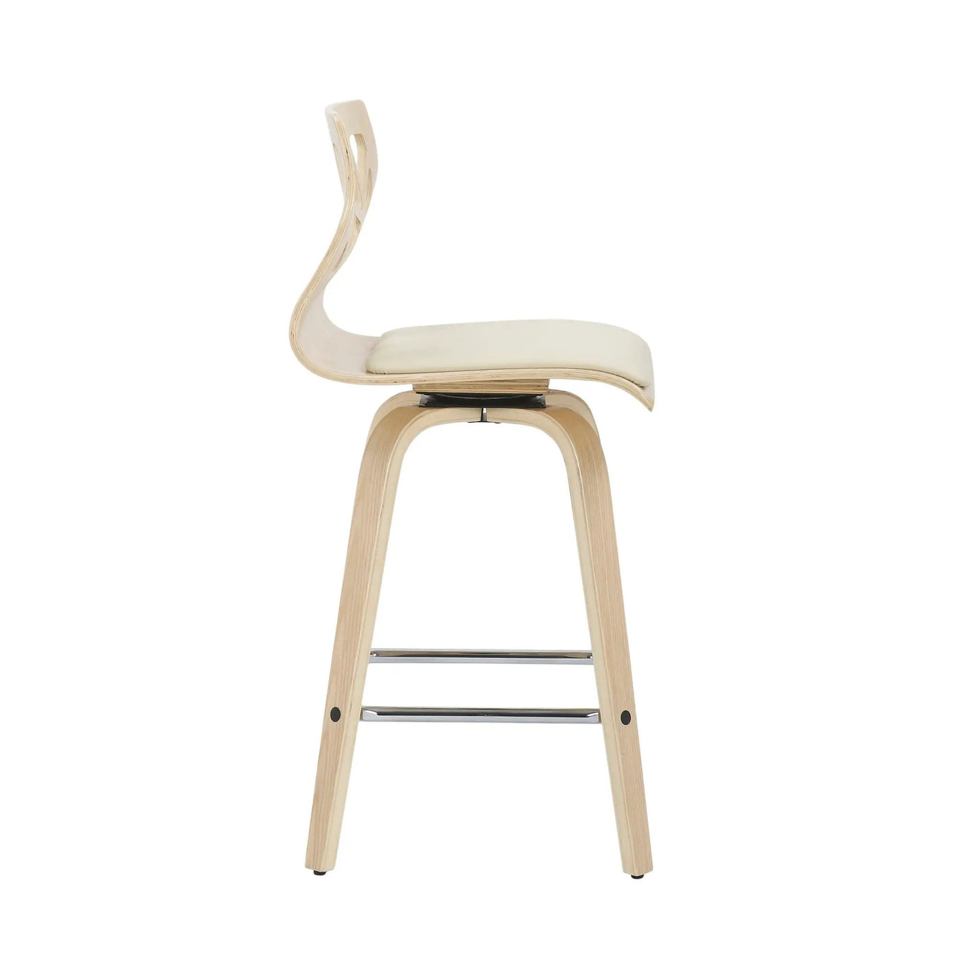 Folia - Mid Century Modern Counter Stool With Footrest (Set of 2) by HouseOfZazla