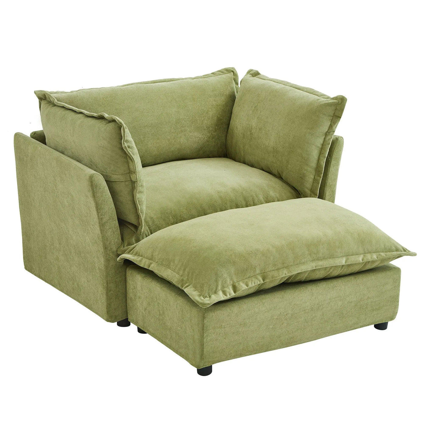 Modern Armchair Sofa With Movable Ottoman by HouseOfZazla