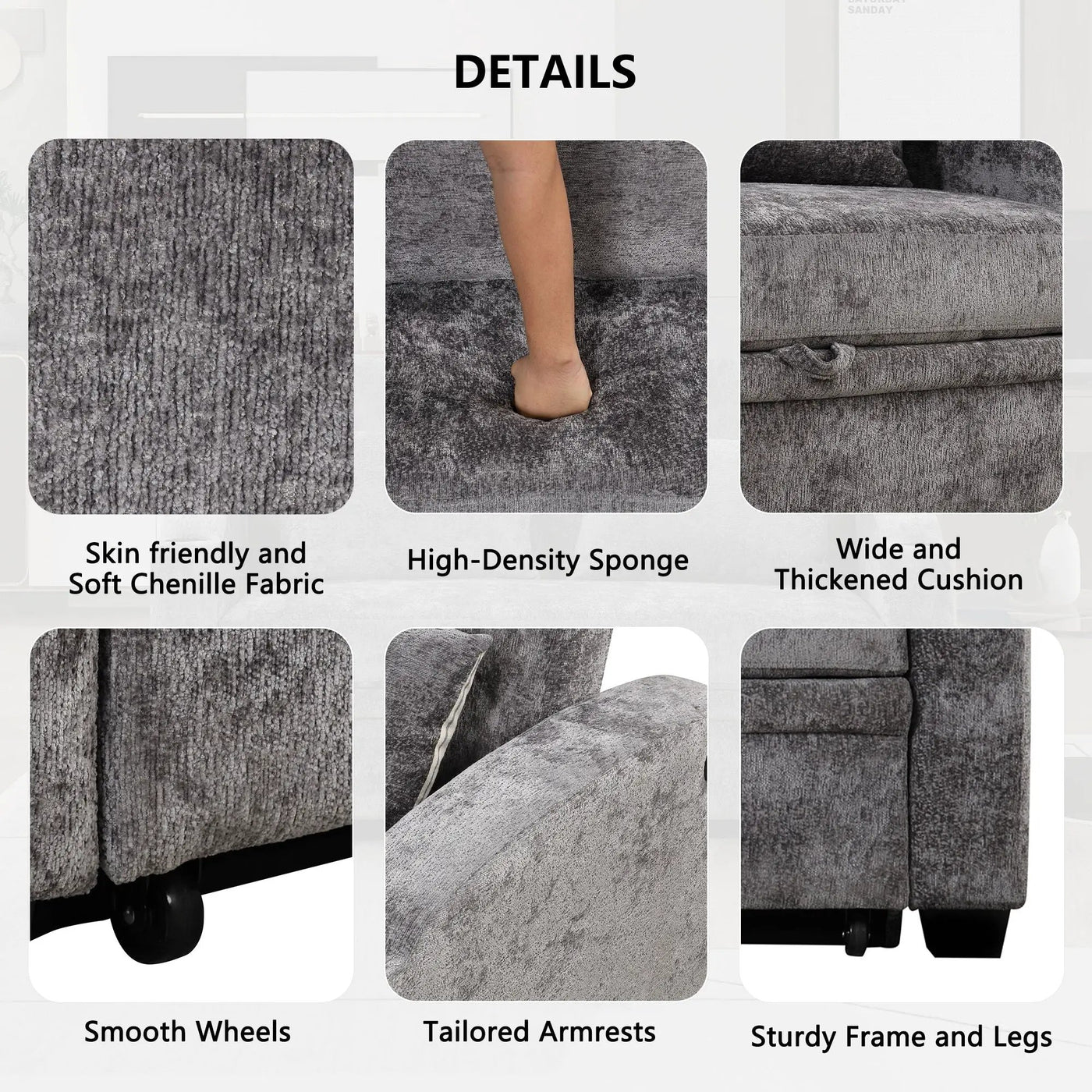 Pull Out Loveseat Sofa With Adjsutable Backrest, 2 Pillows, Cup Holders, USB Ports For Living Room by HouseOfZazla