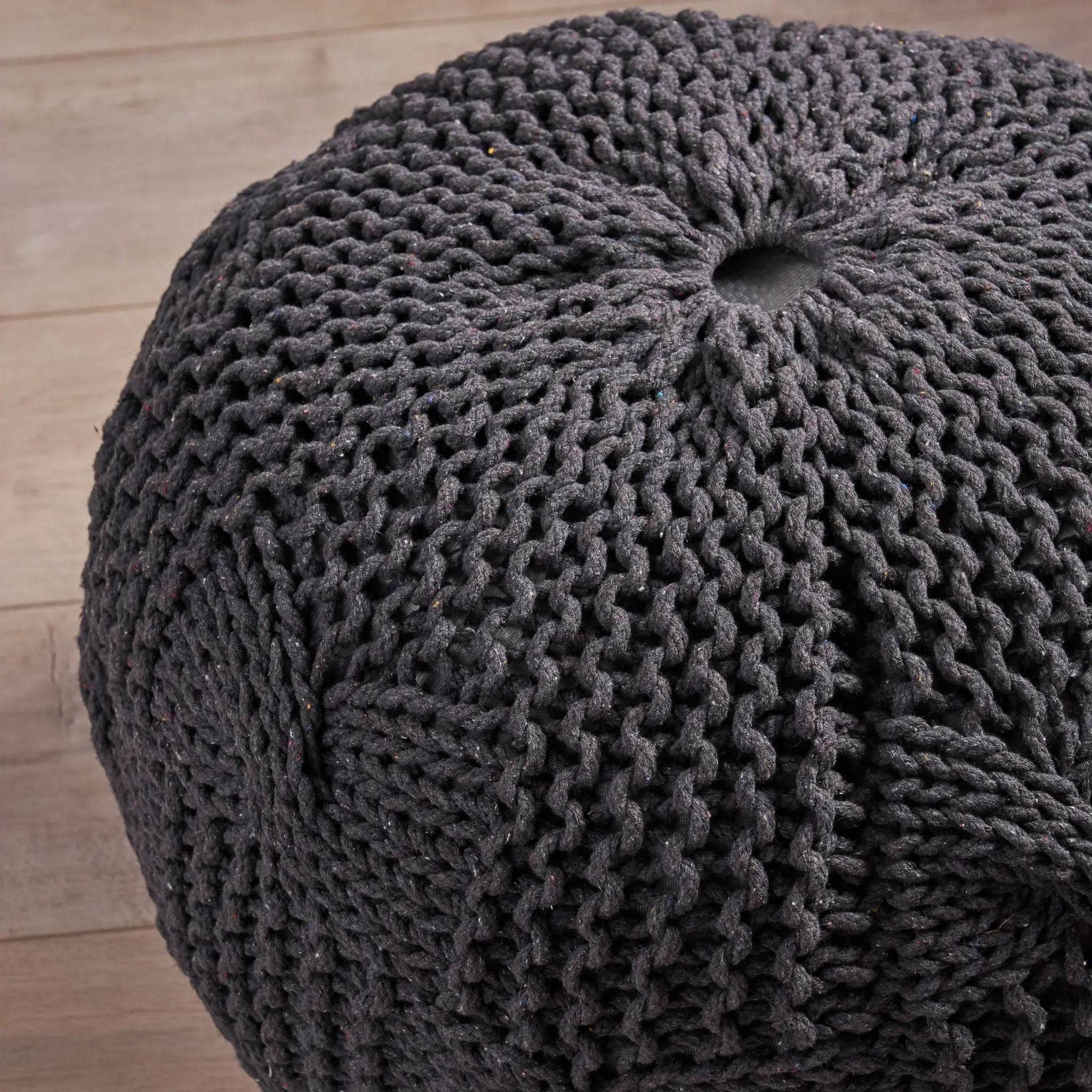 Bordeaux - Knitted Round Pouf by Unique Piece Furniture
