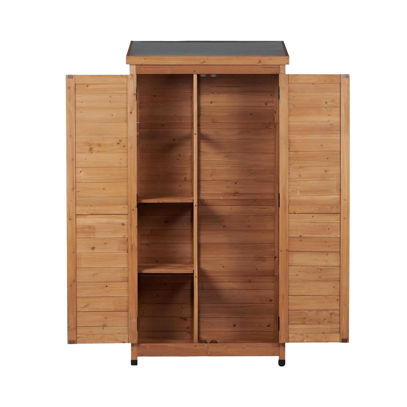 Outdoor Storage Shed With Vertical Tool Cabinet For Backyard by HouseOfZazla