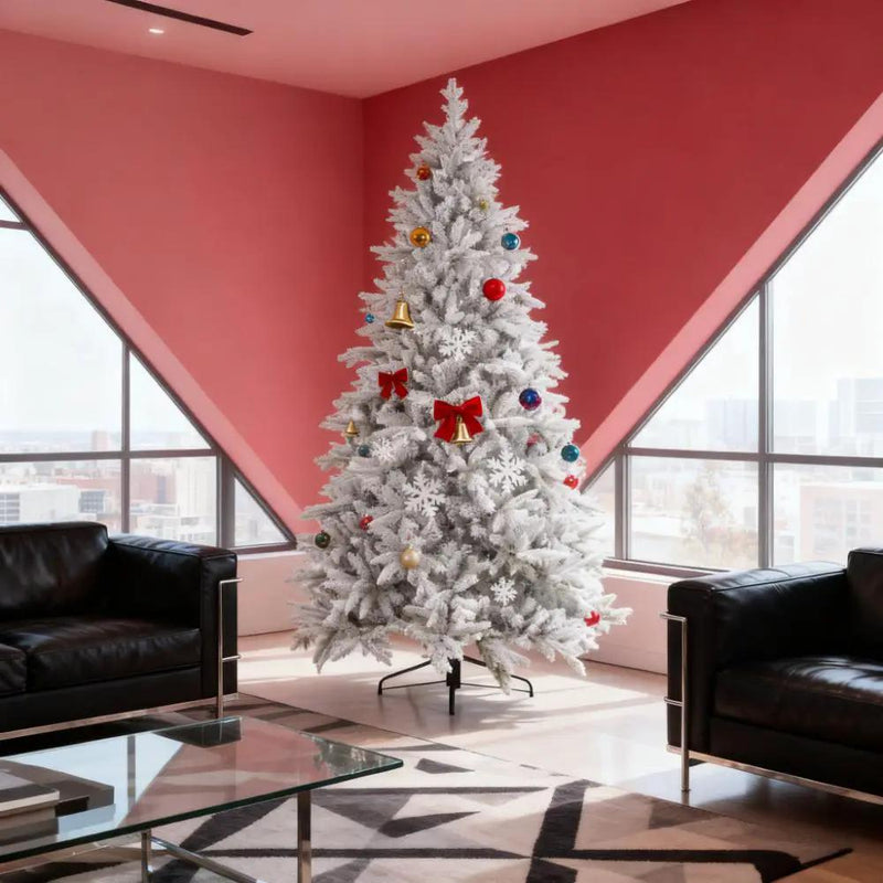 Artificial Flocked Christmas Tree with Snow Tips by HouseOfZazla