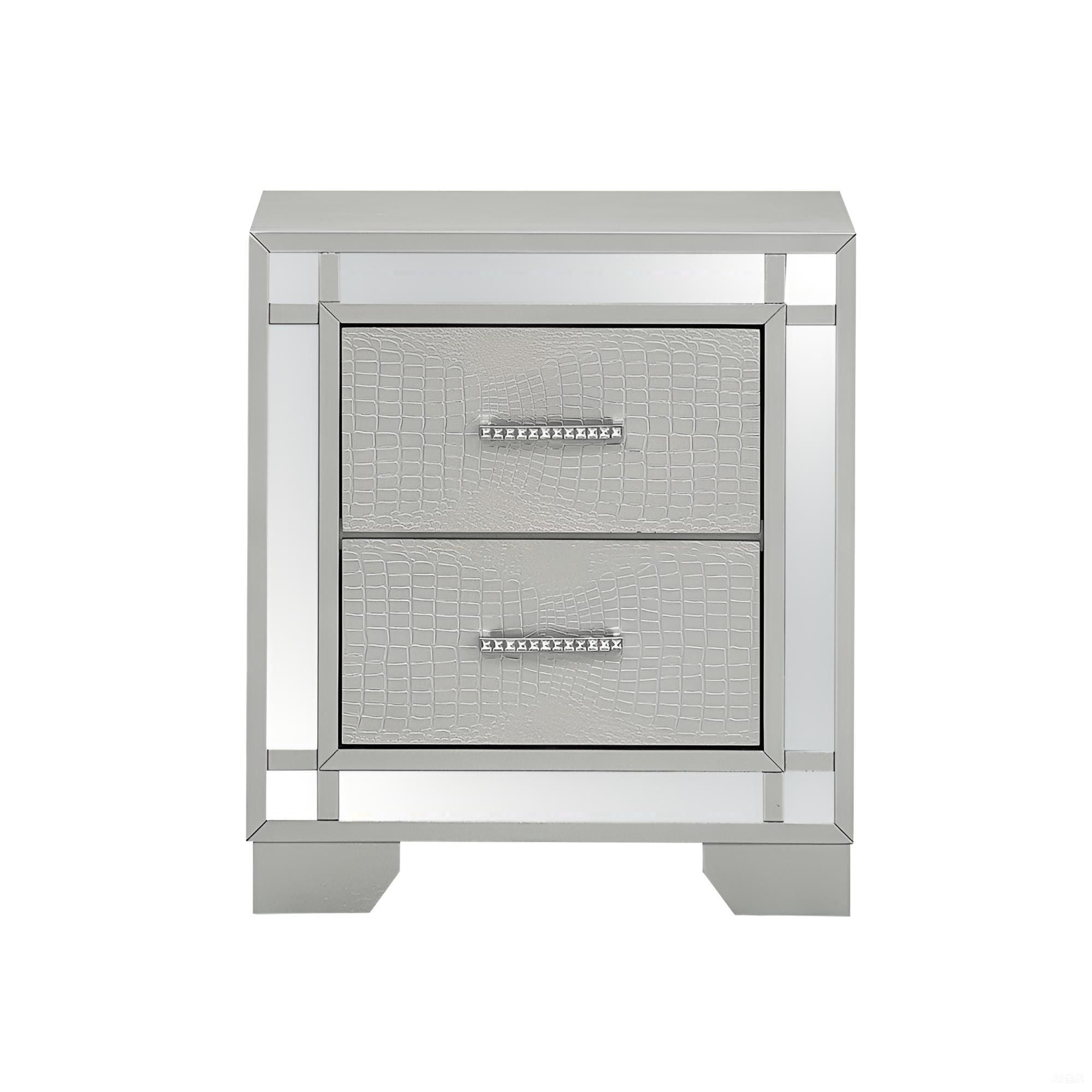 Madison - Nightstand - Silver Champagne by HouseOfZazla