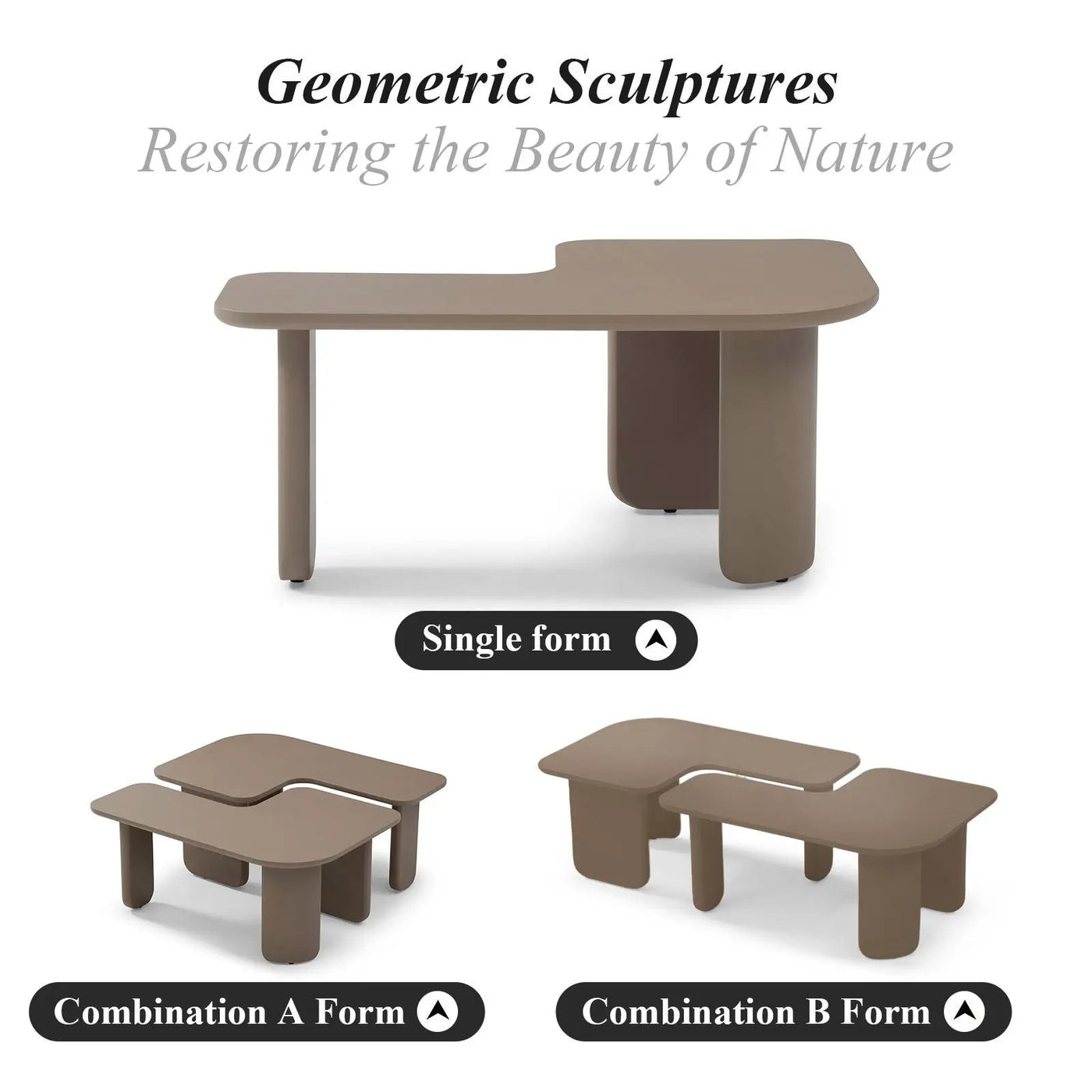 L-Shape Coffee Table For Living Room by HouseOfZazla