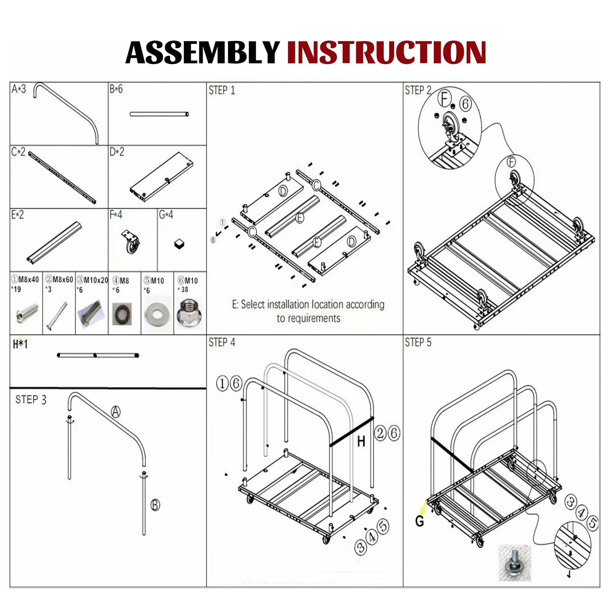 1000LBS Heavy Duty 2-in-1 Table Dolly by HouseOfZazla