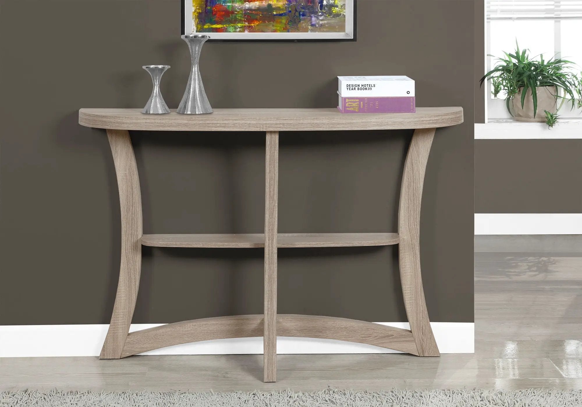 Accent Console Table For Entryway, Stylish - Taupe by Unique Piece Furniture