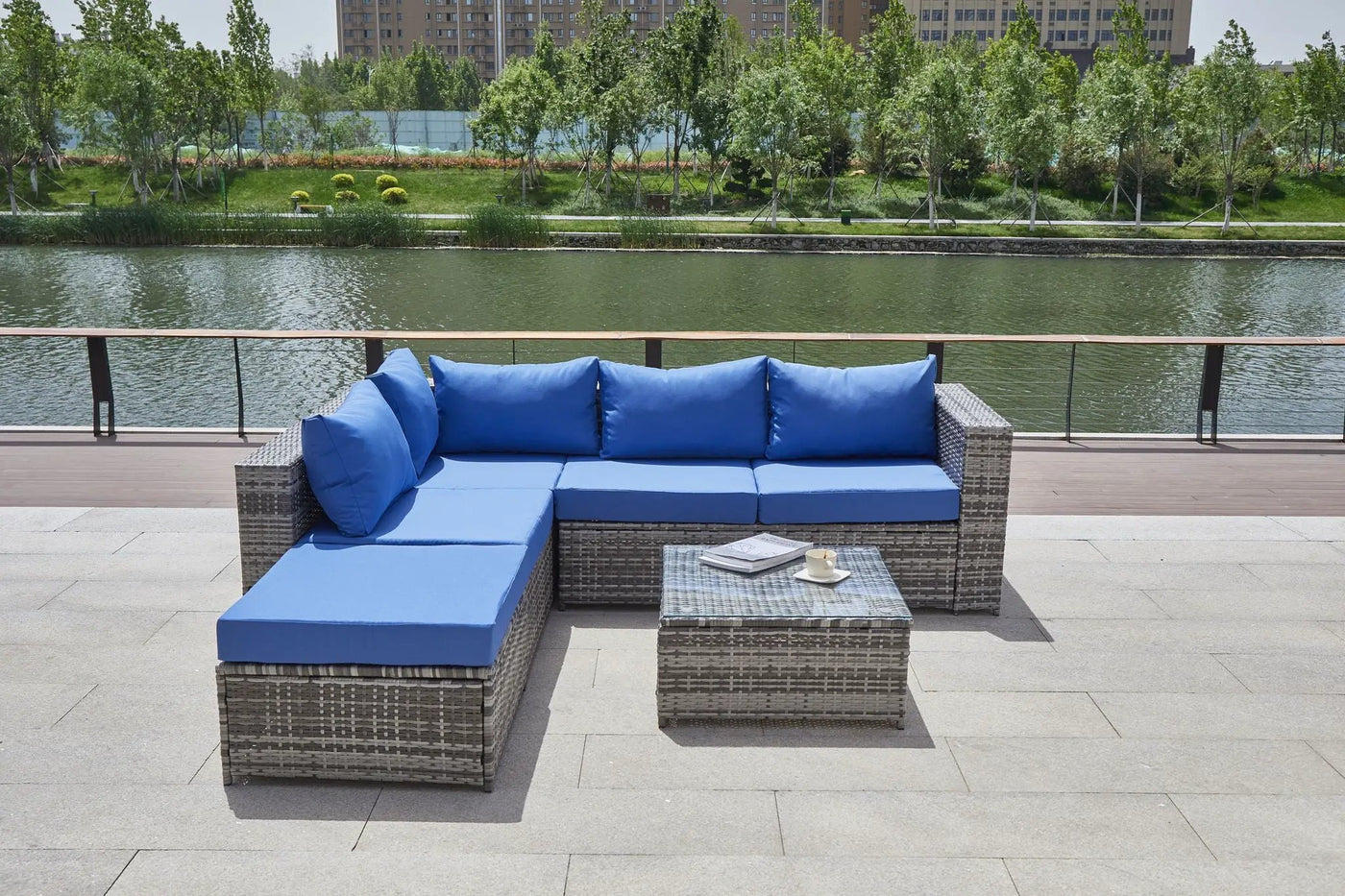 Patio Sofa With Cushions by HouseOfZazla