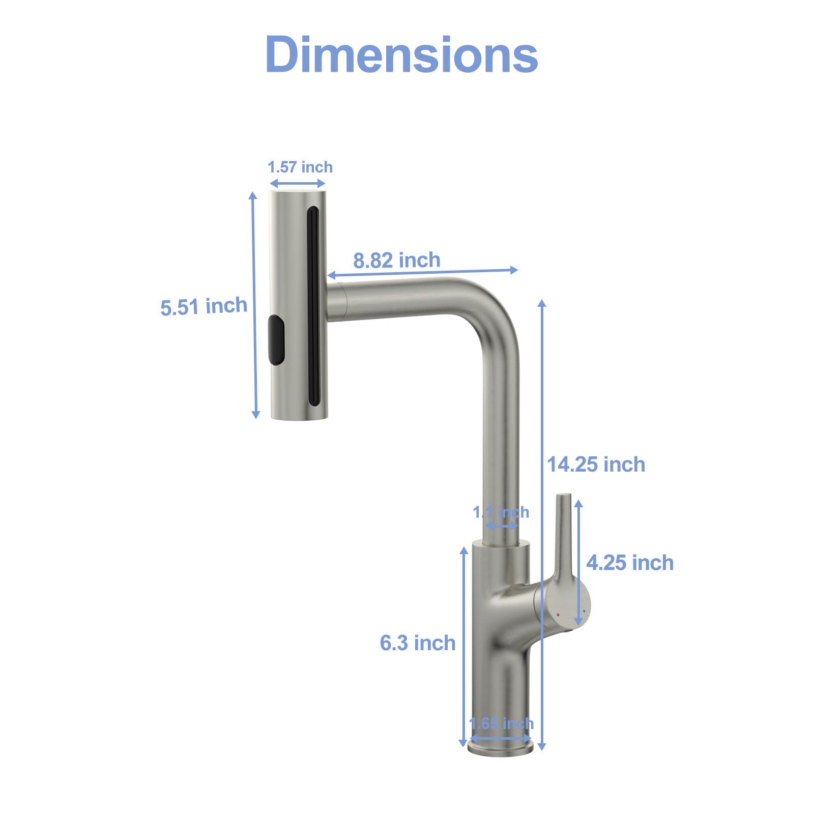 360° Pull Down Kitchen Faucet With 4 Spray Modes by HouseOfZazla
