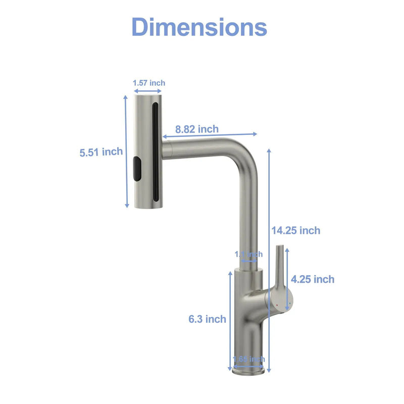 360° Pull Down Kitchen Faucet With 4 Spray Modes by HouseOfZazla
