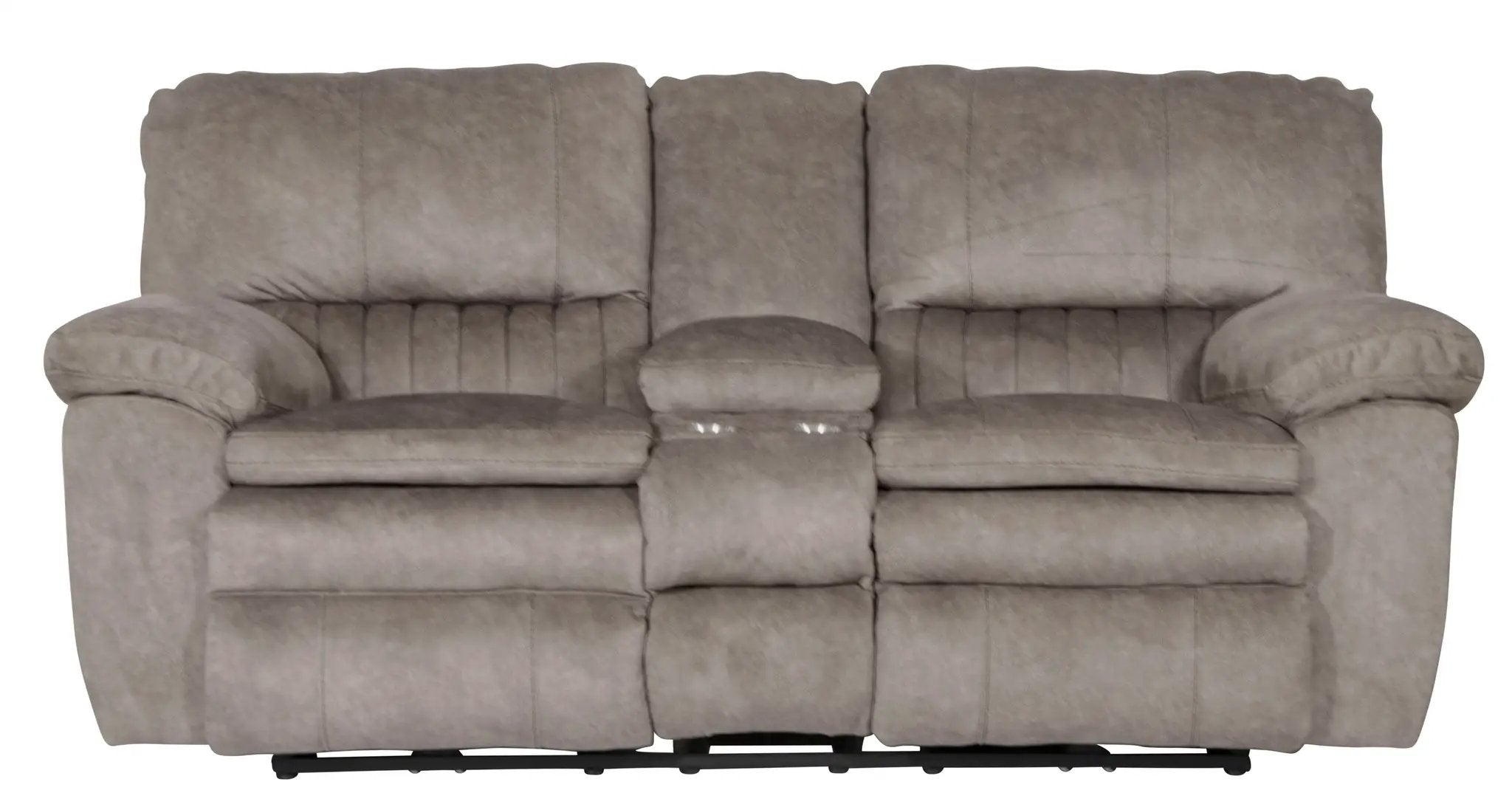 Reyes - Lay Flat Reclining Console Loveseat With Storage & Cupholders by Unique Piece Furniture