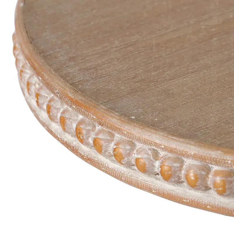 Wooden Display Stand With Beaded Trim - Black Brown by Unique Piece Furniture