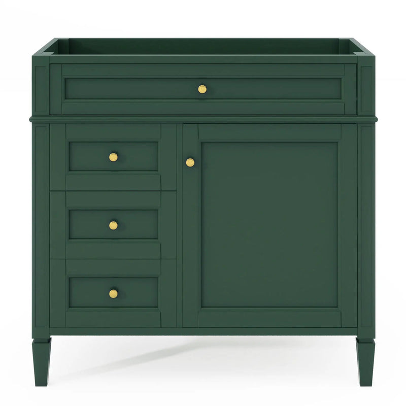 Bathroom Vanity With 2 Drawers And Tip-Out Drawer, Storage Cabinet by Unique Piece Furniture