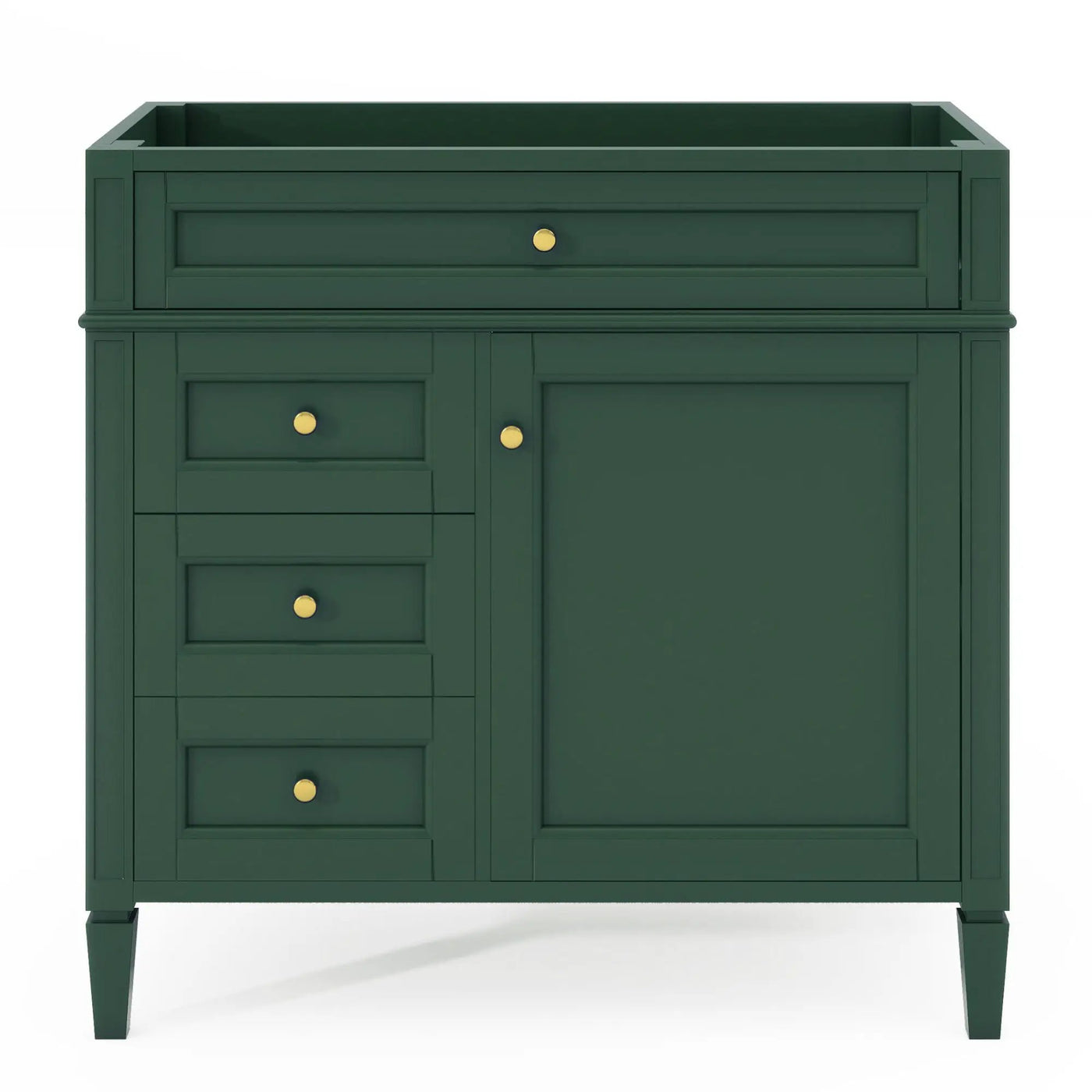 Bathroom Vanity With 2 Drawers And Tip-Out Drawer, Storage Cabinet by HouseOfZazla