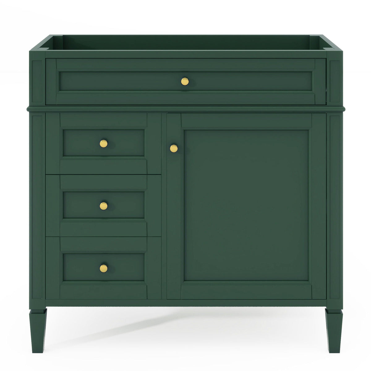 Bathroom Vanity with 2 Drawers and Tip-Out Storage - Multiple Colors, photo 2 of 40