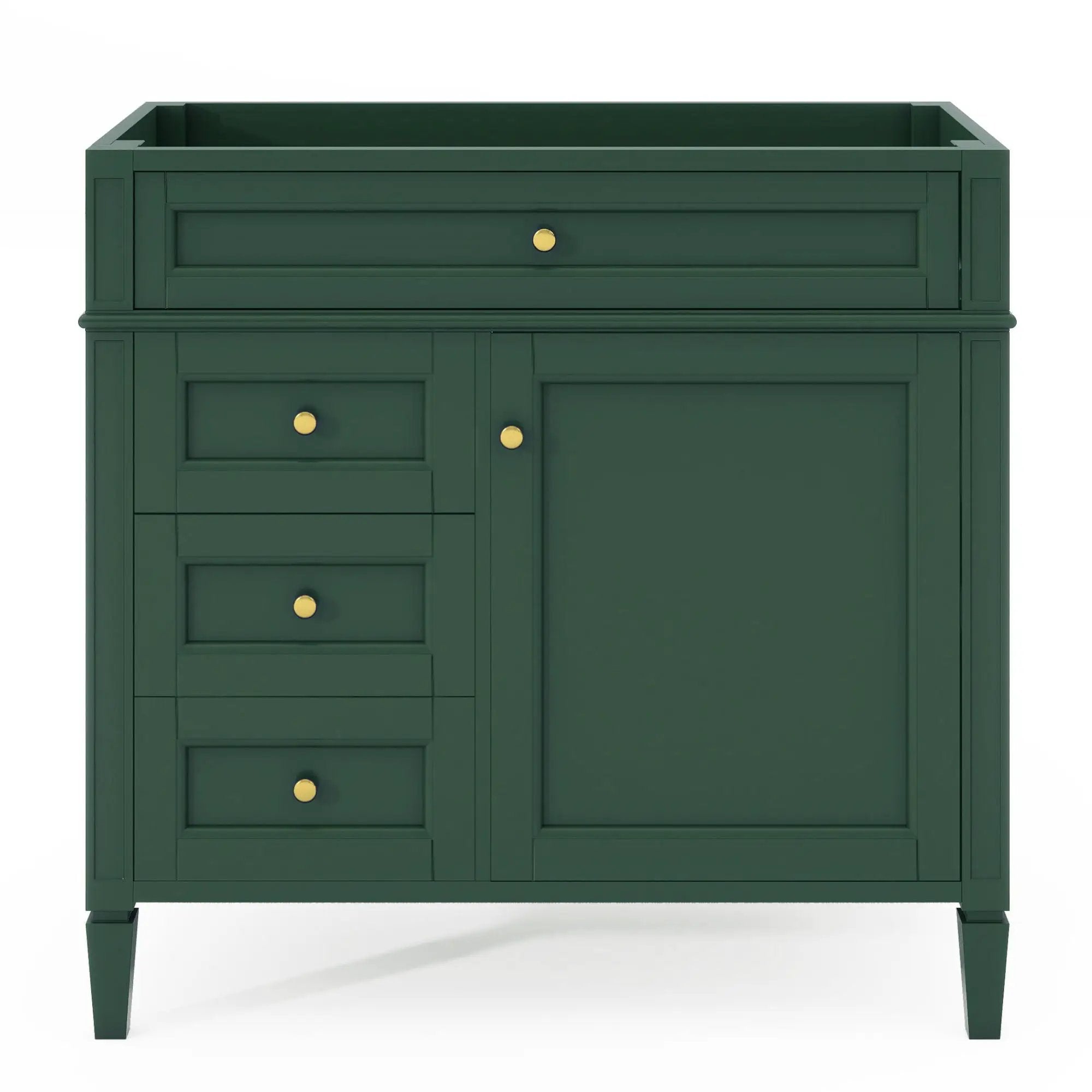 Bathroom Vanity With 2 Drawers And Tip-Out Drawer, Storage Cabinet by Unique Piece Furniture