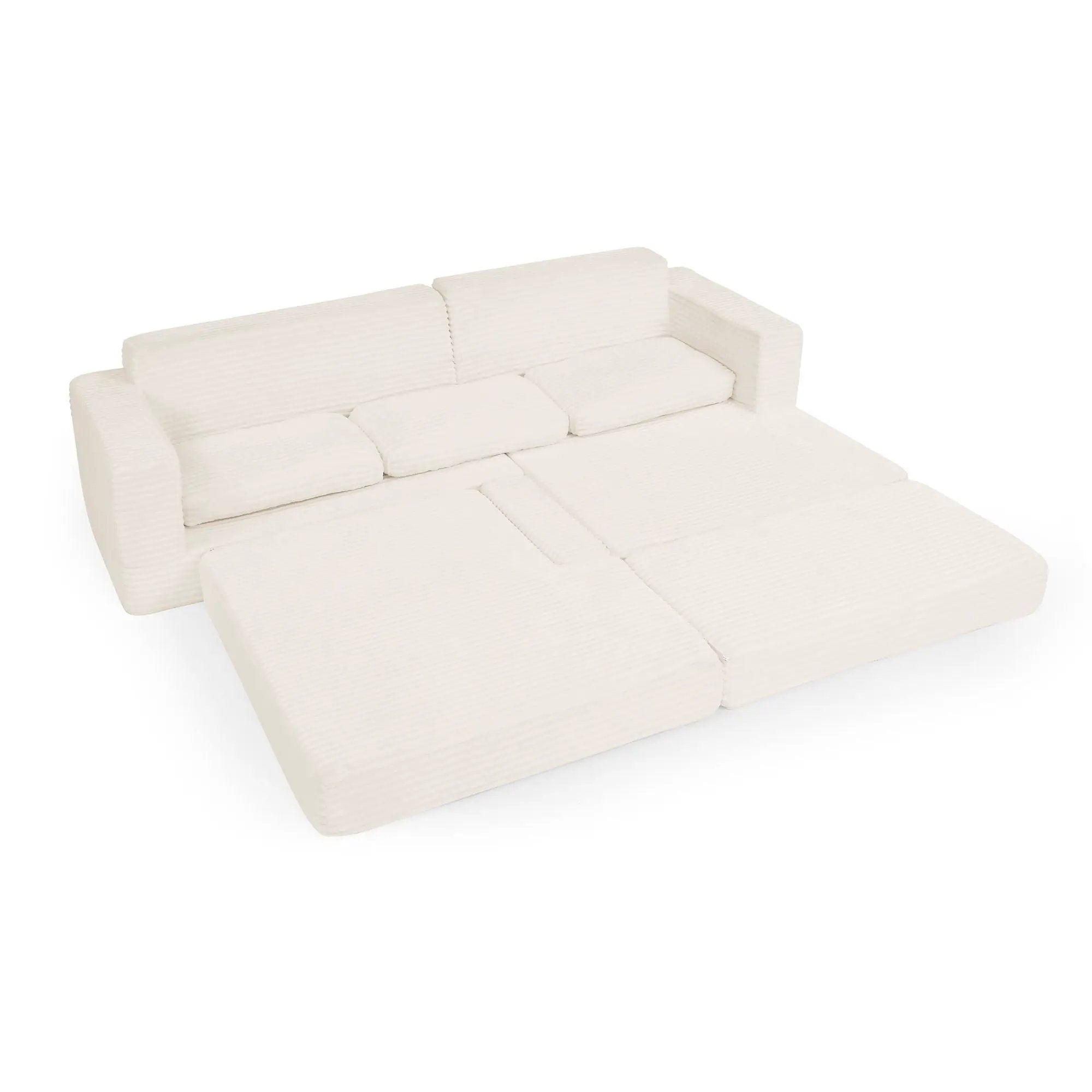 Modern Minimalist L Shape Modular Sectional Sofa, Couch by HouseOfZazla