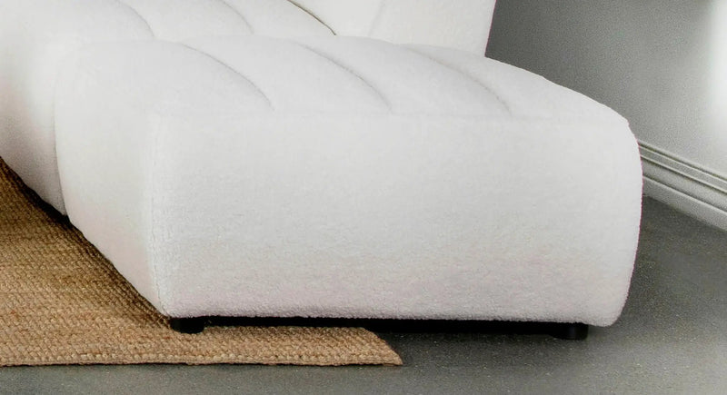 Sunny Square Upholstered Ottoman Natural by Unique Piece Furniture