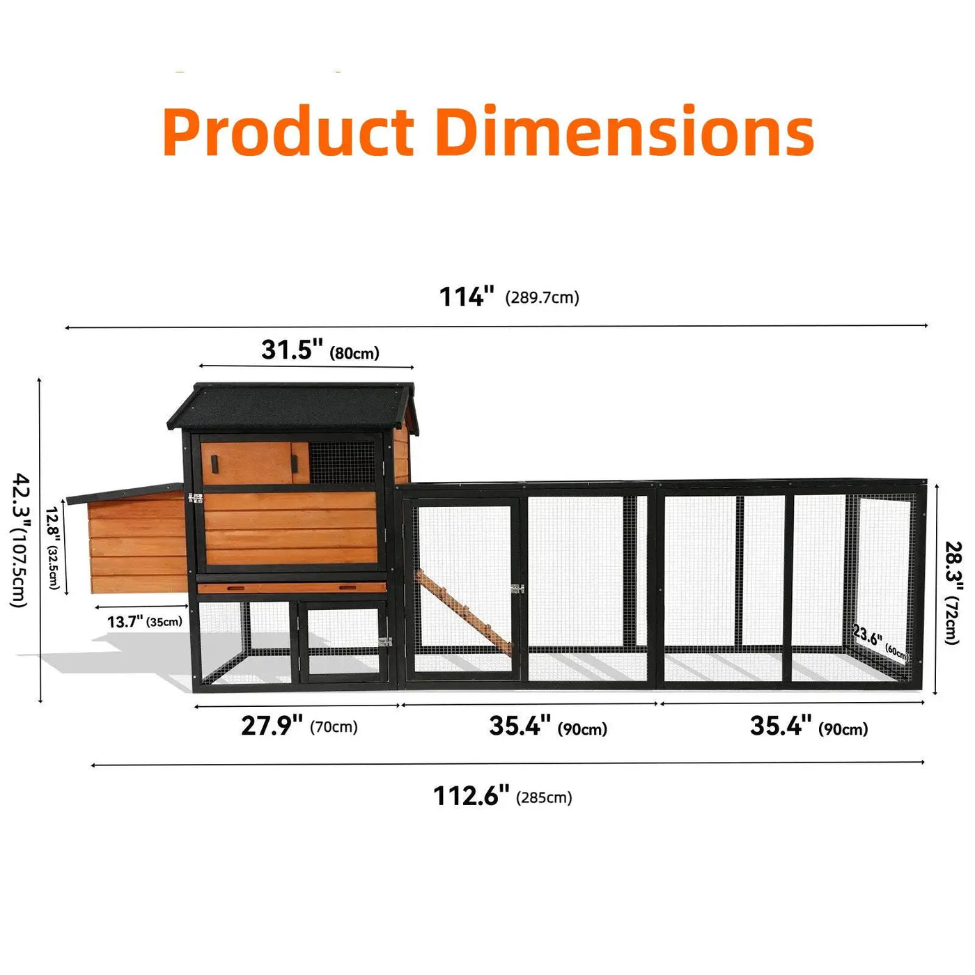 Chicken Coop With Run And Nesting Box by HouseOfZazla
