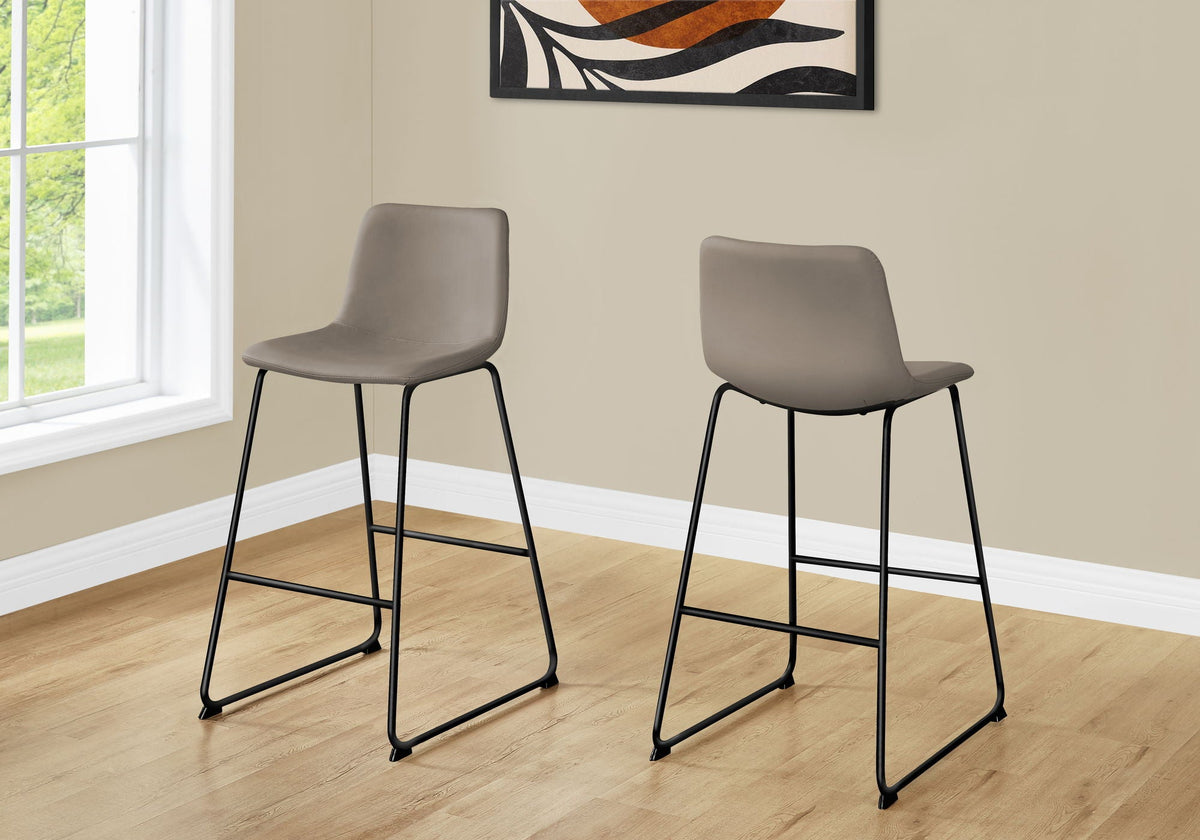 Bar Height Office Chair with Curved Backrest - Leather-Look Upholstery, photo 2 of 20