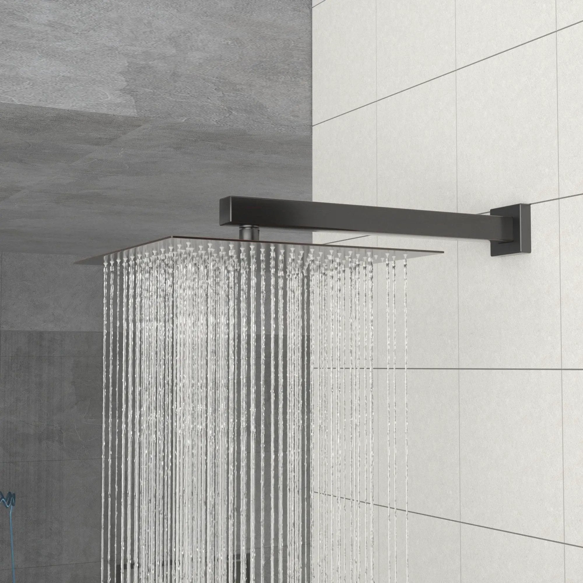 Luxury Rain Fixed Shower Head 12" Square Oil Rubbed Bronze Stainless Steel - Oil-Rubbed Bronze by HouseOfZazla