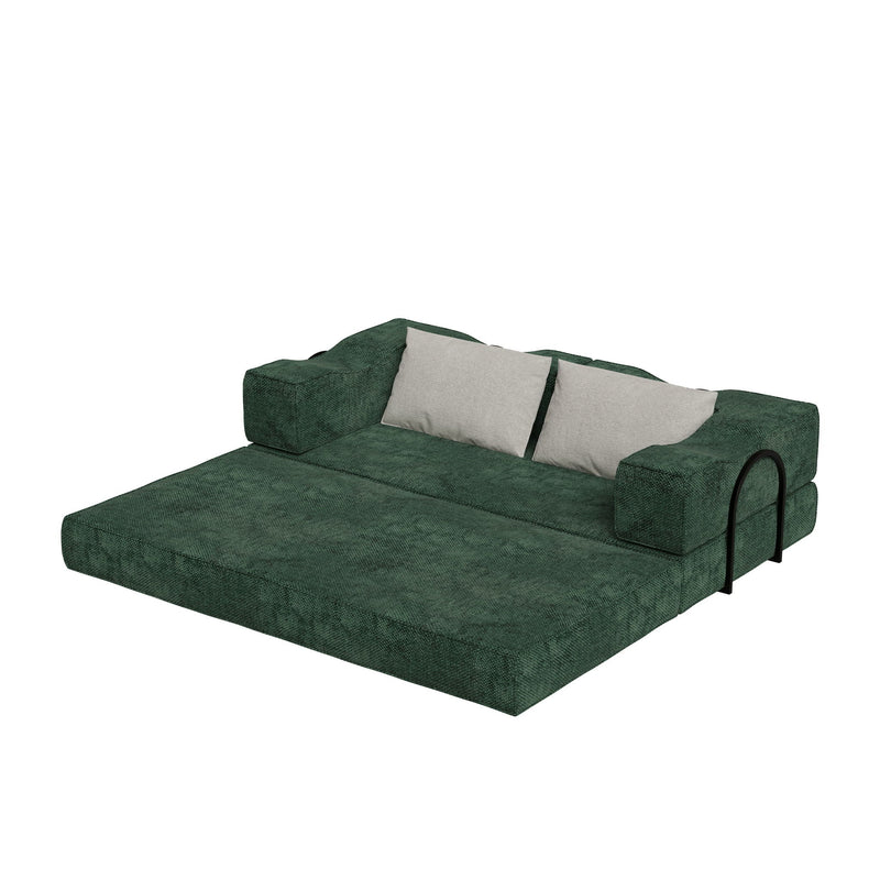 3 Seat Folding Floor Couch & King Size Bed Mattress by HouseOfZazla