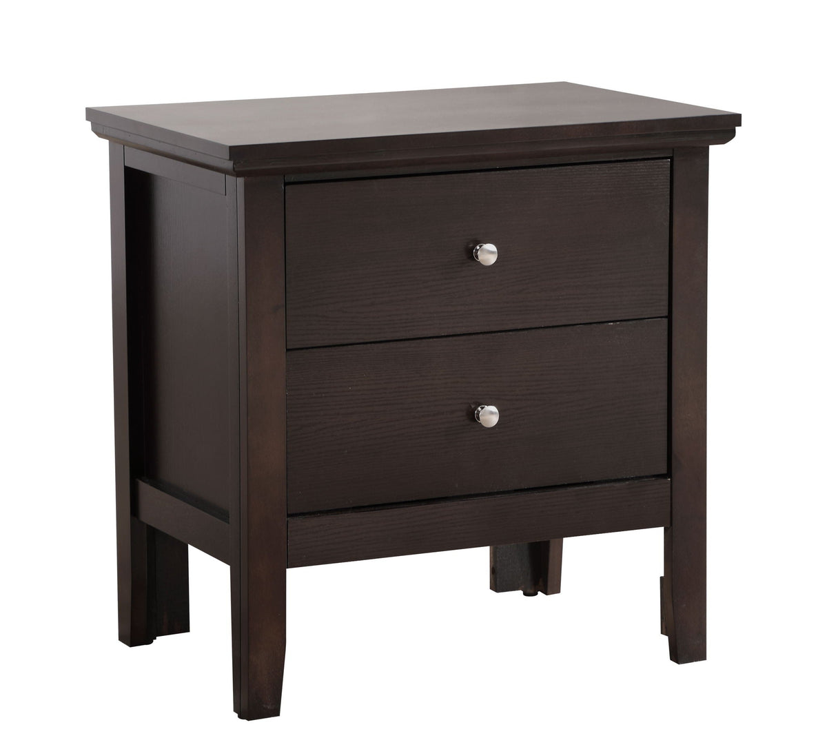 English Dovetailed Drawers Nightstand with Nickel Hardware - Multiple Colors, photo 6 of 26