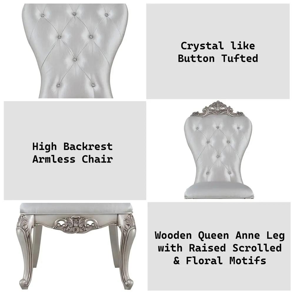 Gorsedd - Side Chair (Set of 2) - Cream Fabric & Golden Ivory by Unique Piece Furniture