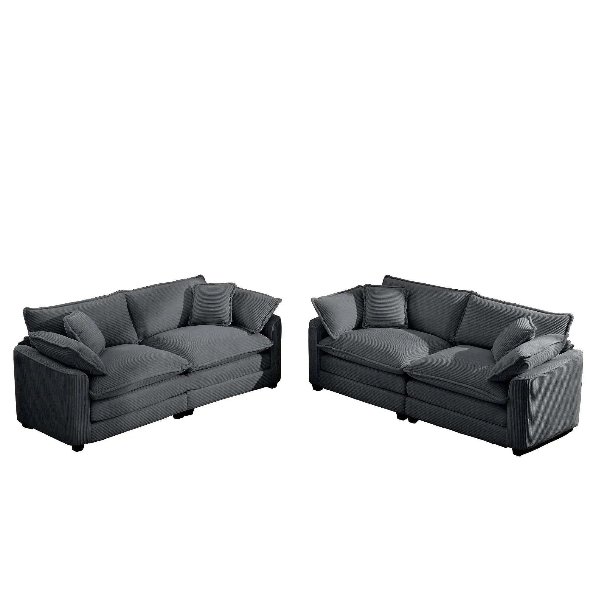 Elegant Oversized Sectional Sofa Set With Deep Seats And Flexible Layout by Unique Piece Furniture