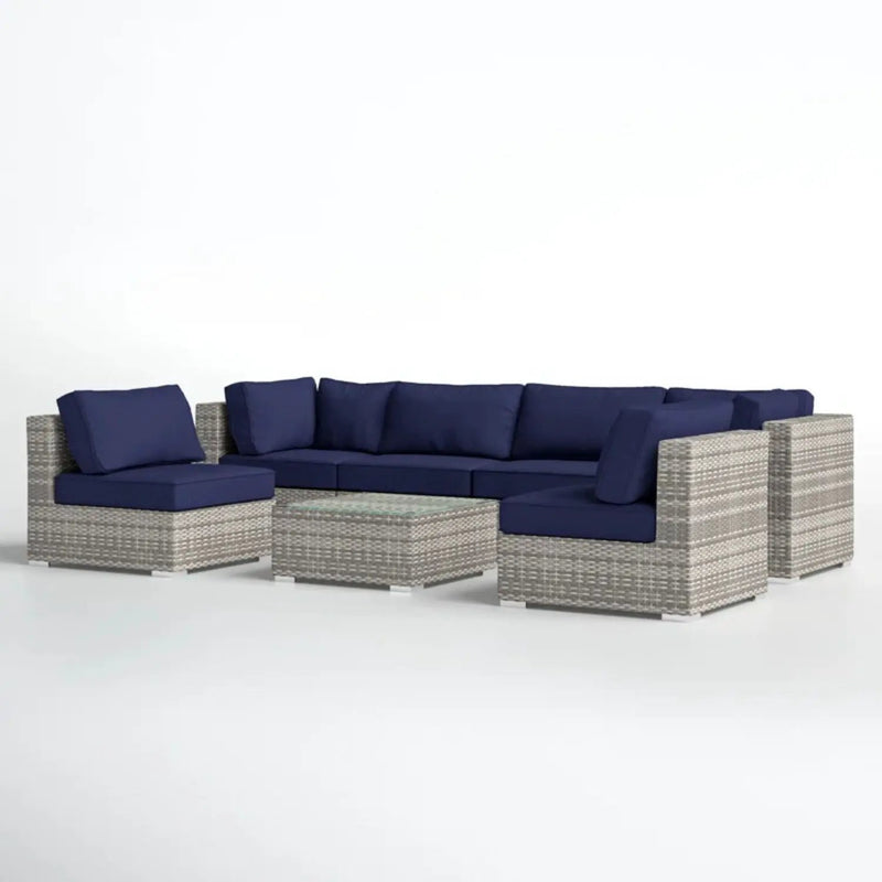 Seating Set With Cushions Handcrafted Wicker Design by Unique Piece Furniture