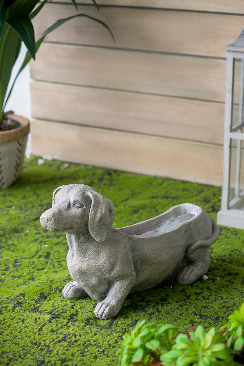 Manon Dog Planter Garden Decor with Durable Magnesium Oxide - Gray, photo 7 of 10