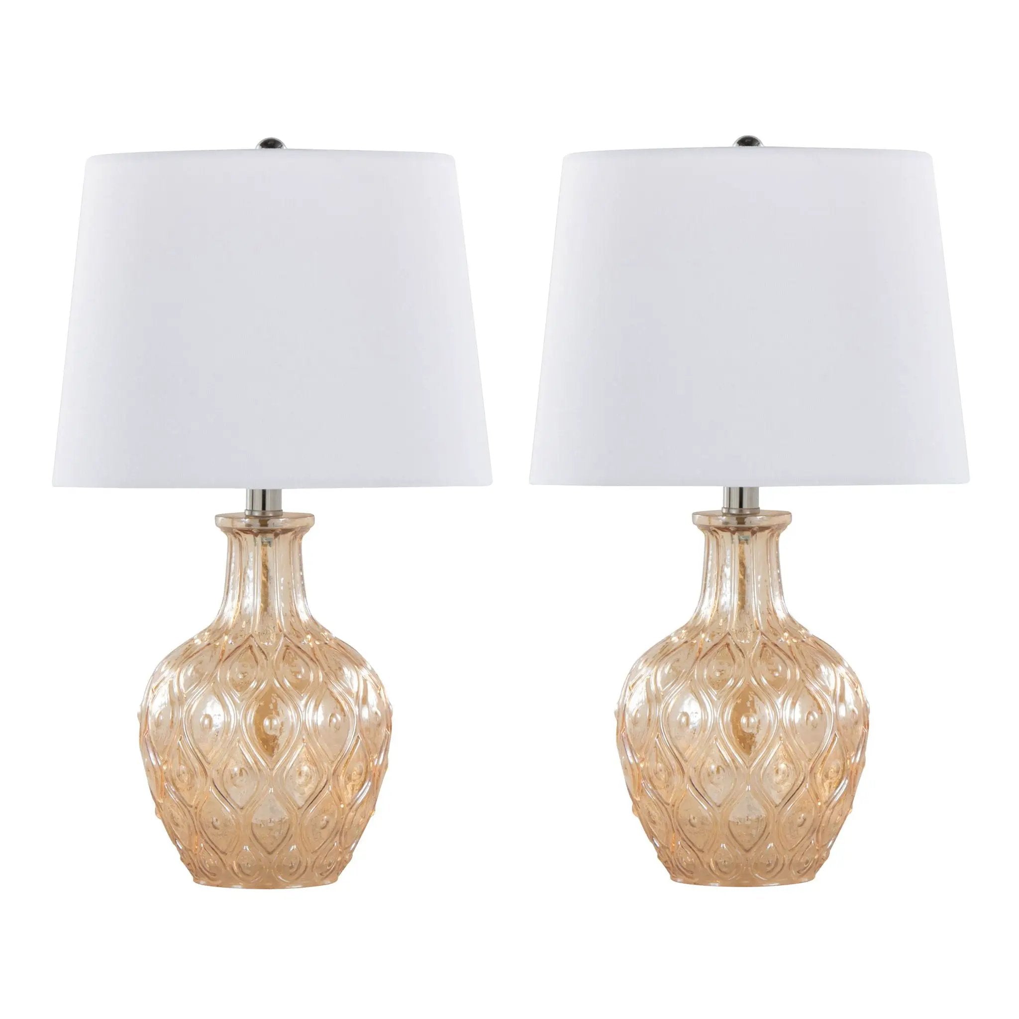 Gloria - Round Contemporary Lamp (Set of 2) by HouseOfZazla