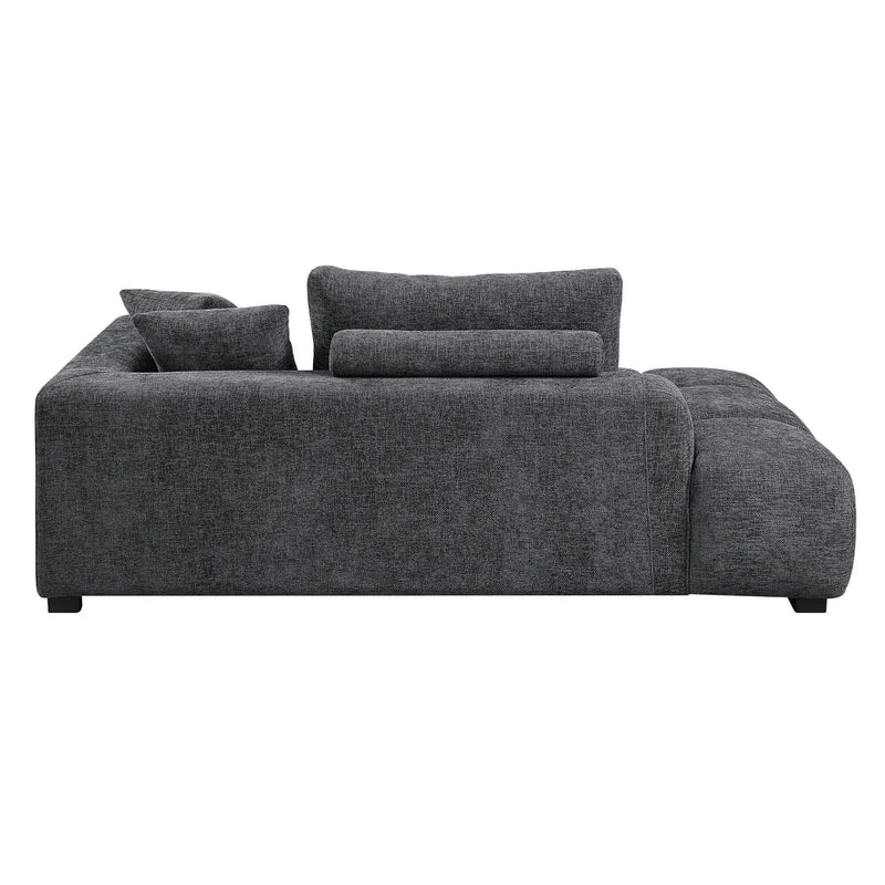 Chosen - Sectional Sofa With Toss Pillows With 2 Chaises With Ottoman - Gray by Unique Piece Furniture