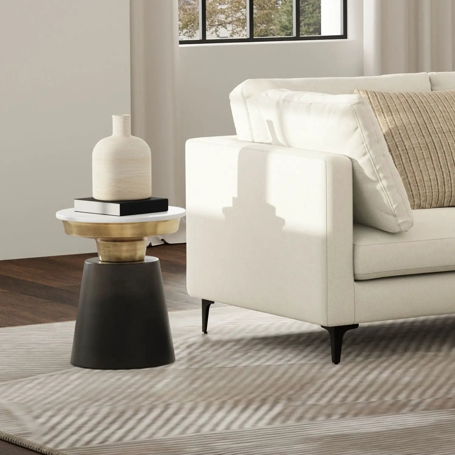 Jaxine - Side Table - Black / Gold by Unique Piece Furniture