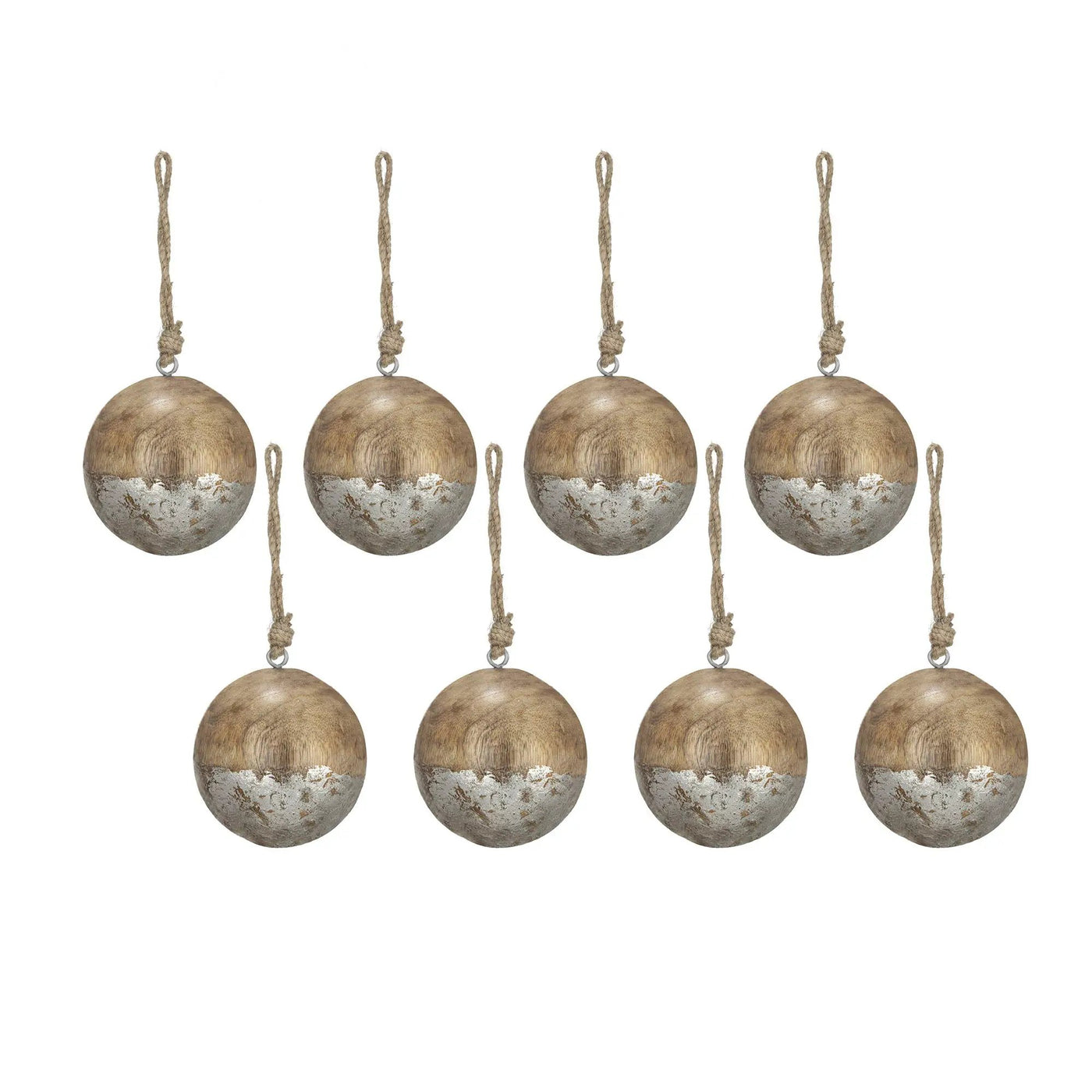 Christmas Ball Ornaments, Wood Decorative Hanging Ball Christmas Tree Ornaments For Holiday Party Decorations by HouseOfZazla