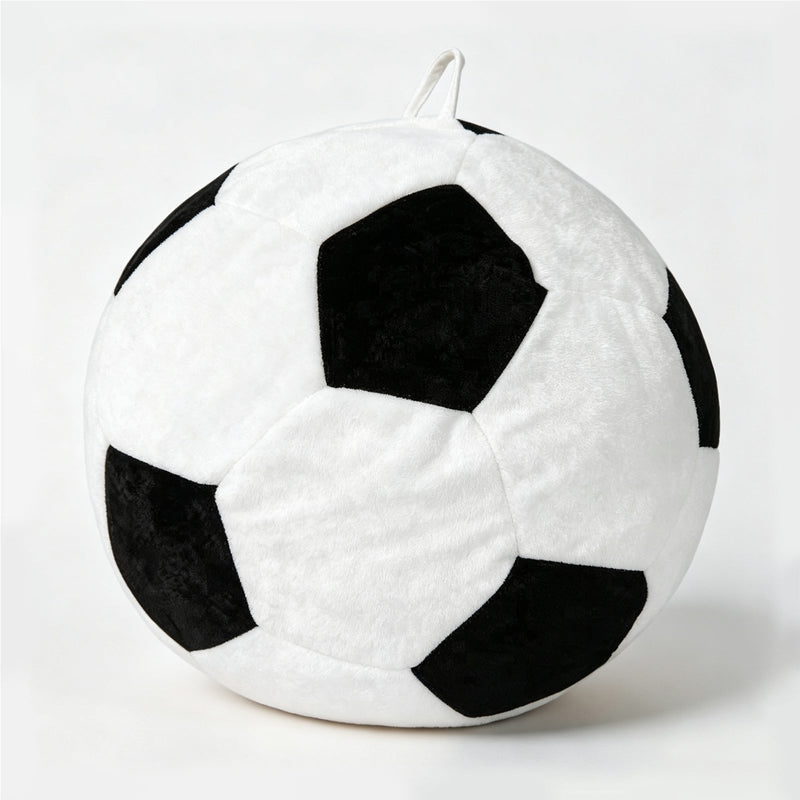 Soccer-Shaped Bean Bag Chair with Flannelette Upholstery - Multi-Color, photo 7 of 10
