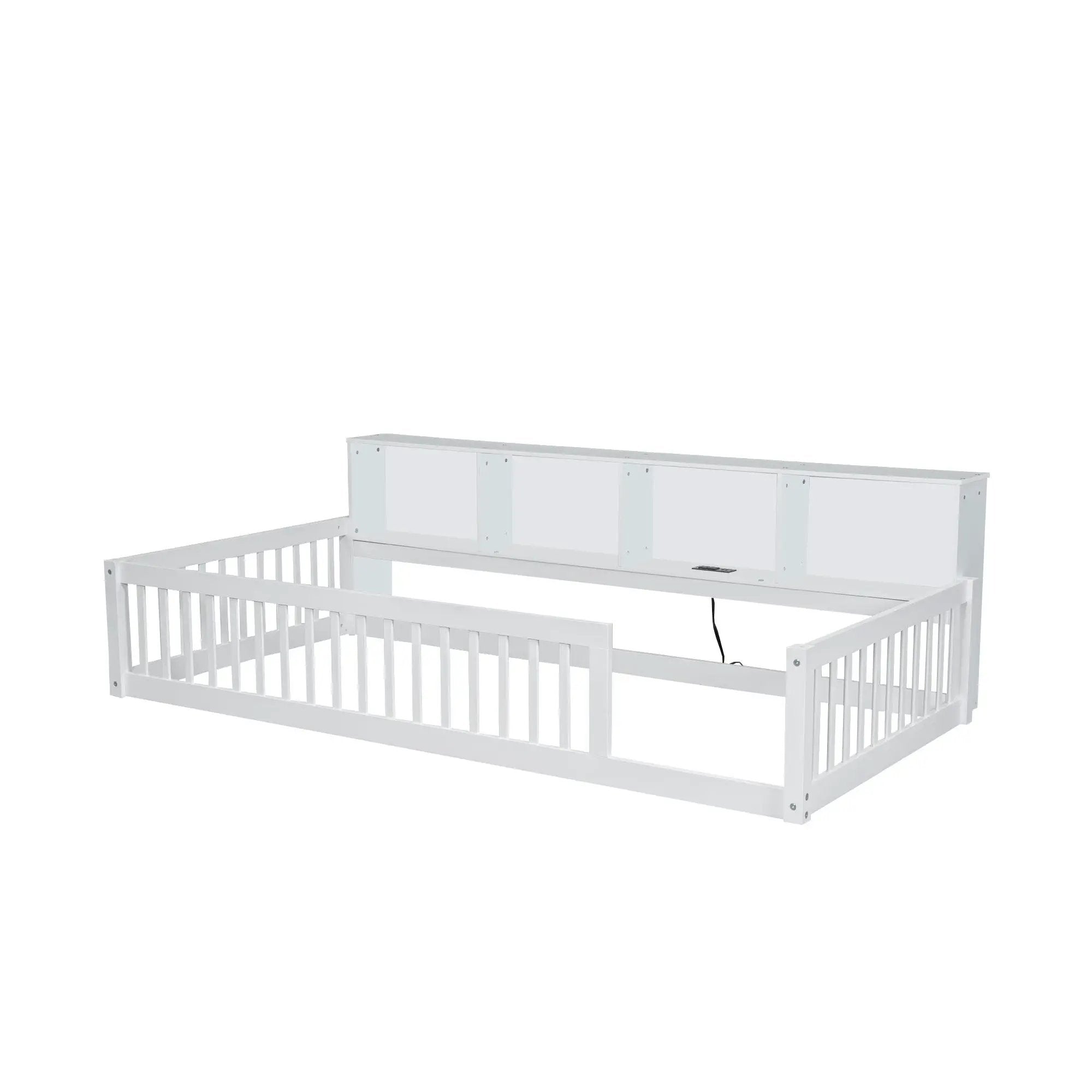 Floor Bed With Storage Cabinets And USB Ports by Unique Piece Furniture