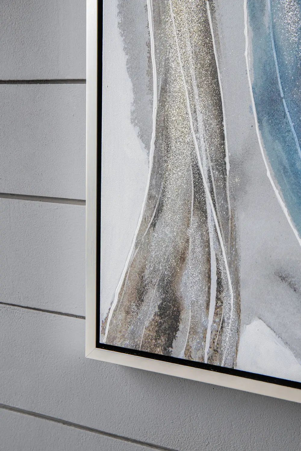 Elongated Modern Abstract Oil Paintings Wall Art Set of 2 by HouseOfZazla