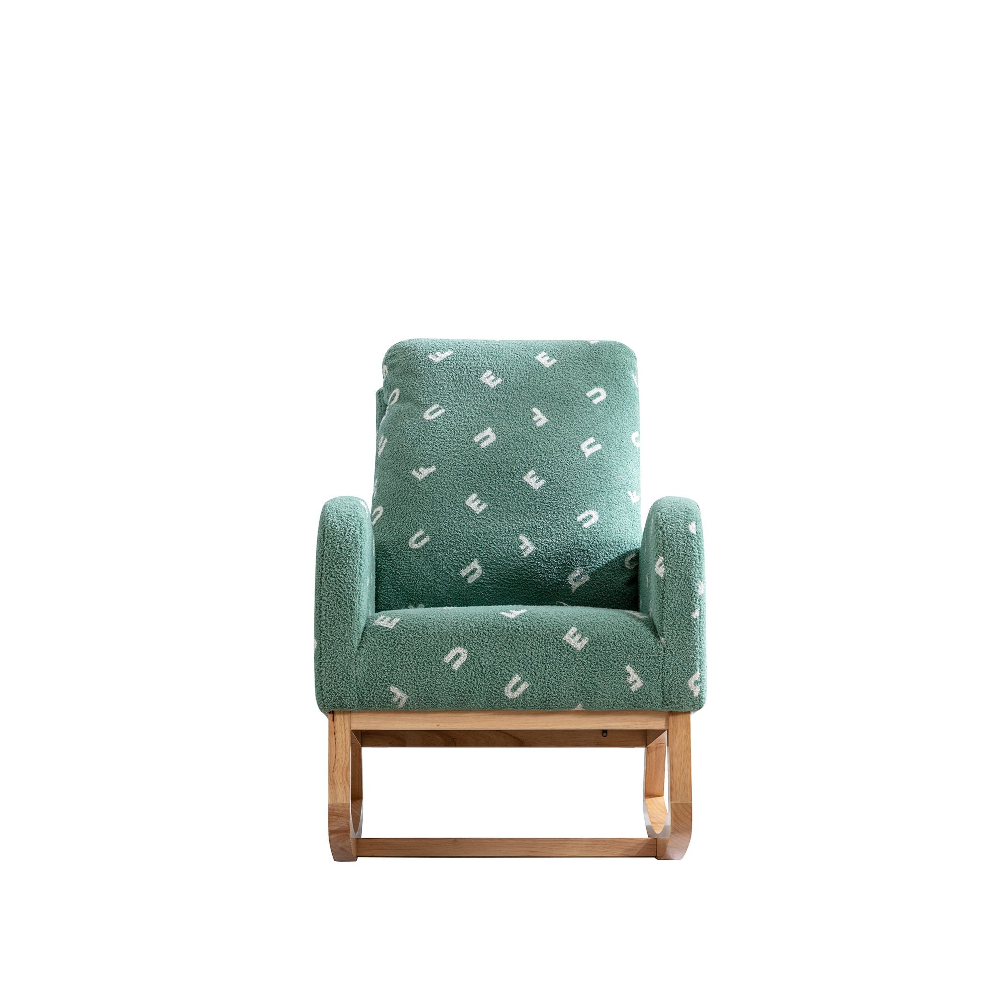 Modern Accent Rocker Armchair With Side Pocket, Upholstered High Back by HouseOfZazla